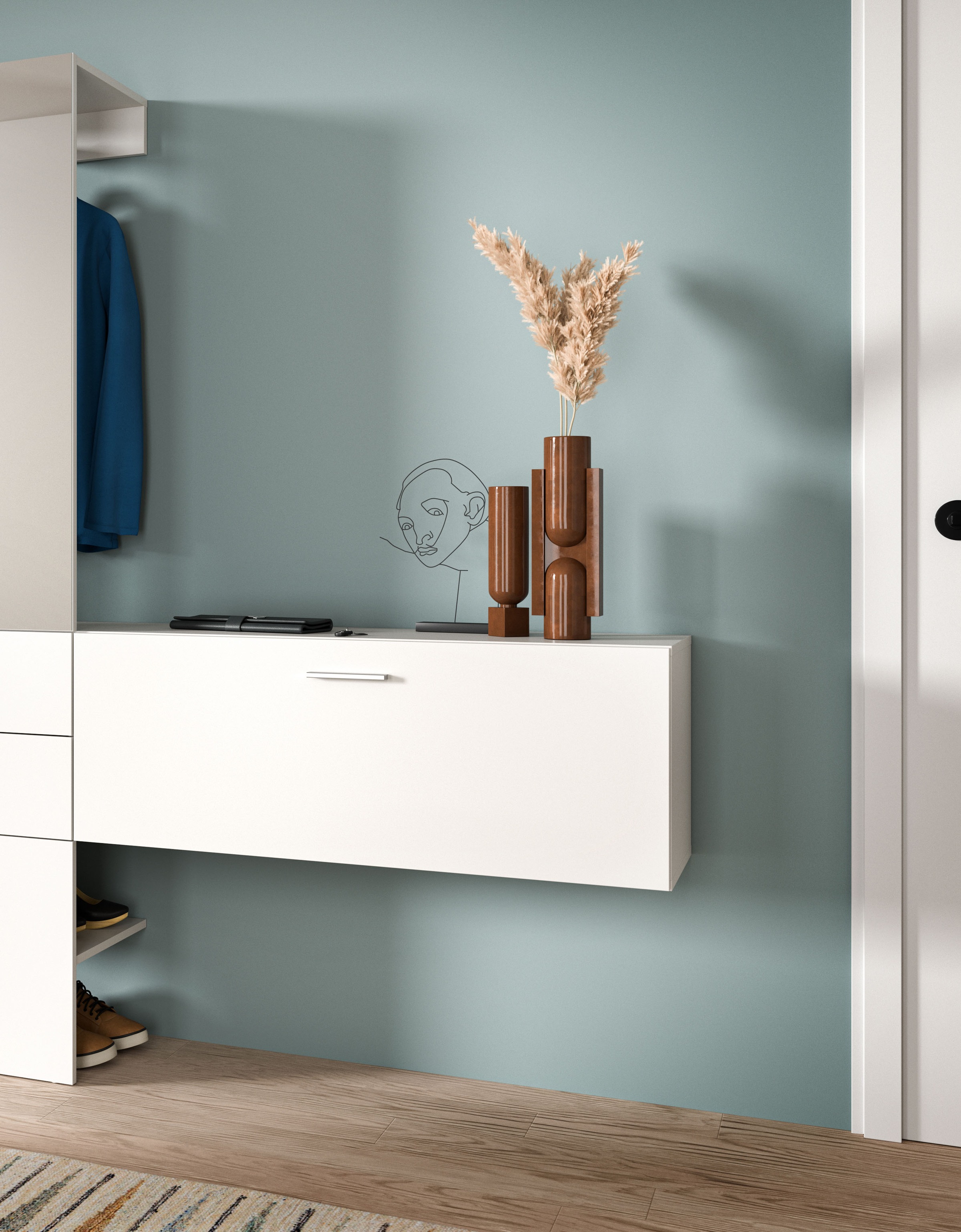 INOSIGN Hängeschrank, (1 St.), Lumo, Garderobenschrank Breite 52 cm, 1 Klappe, 2 Fächer, Flur, Diele