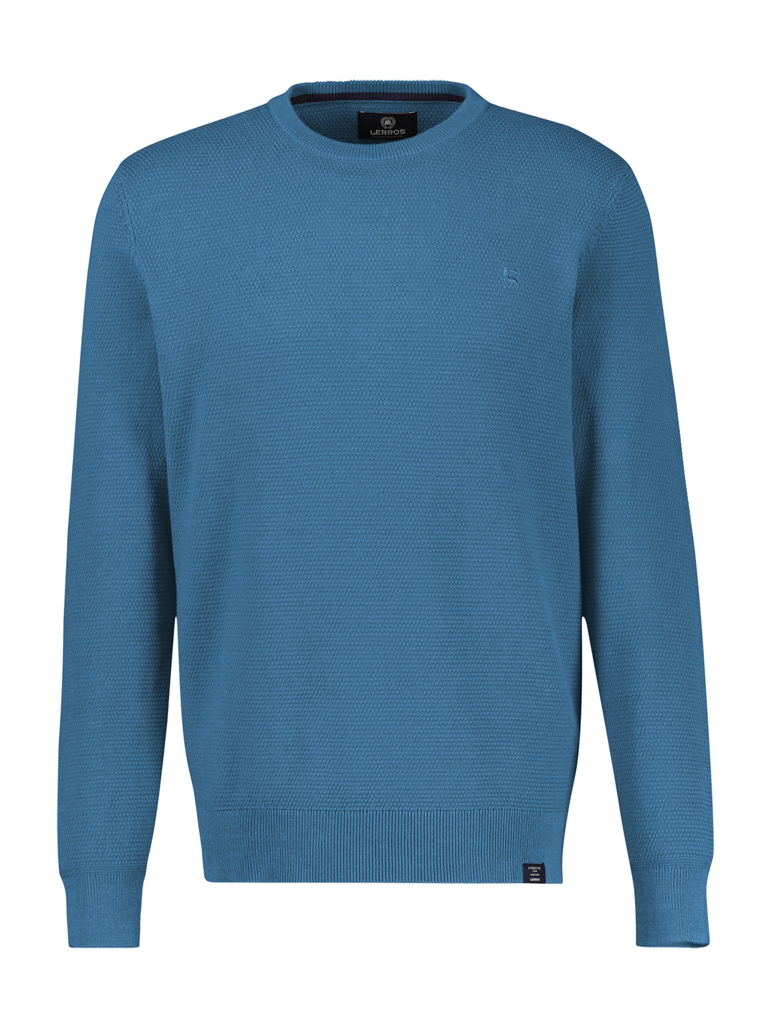 LERROS Strickpullover »Herren Strickpullover in Twist-Struktur« Rundhalsausschnitt, weicher Stoff, langärmlig, normale Passform