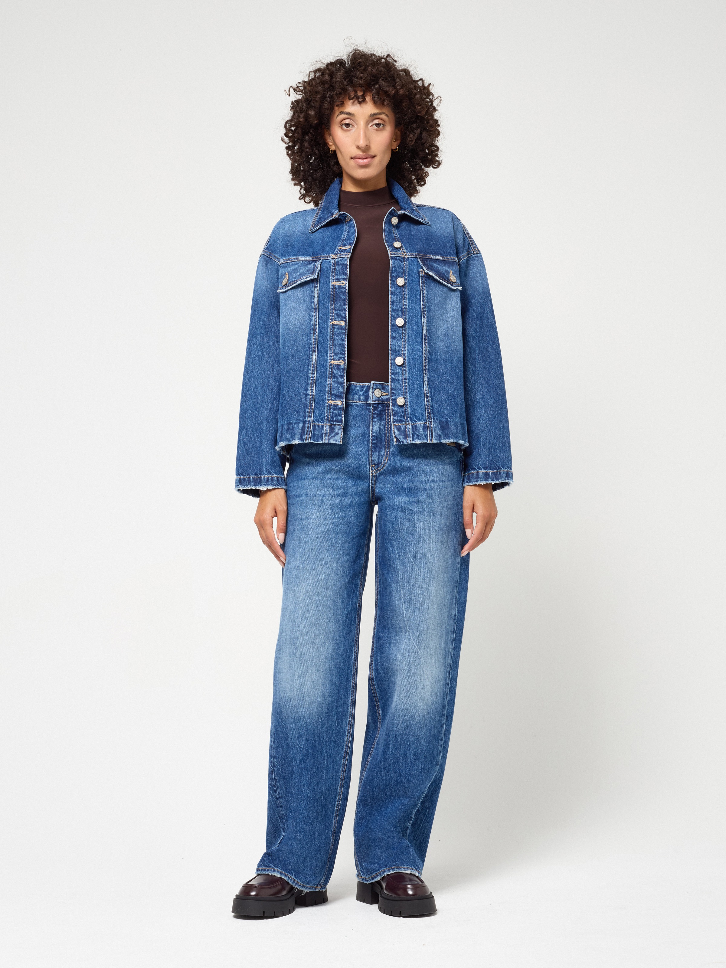 GANG Jeansjacke »94ZORA JACKET« im Oversize Fit, Destroyed-Effekte