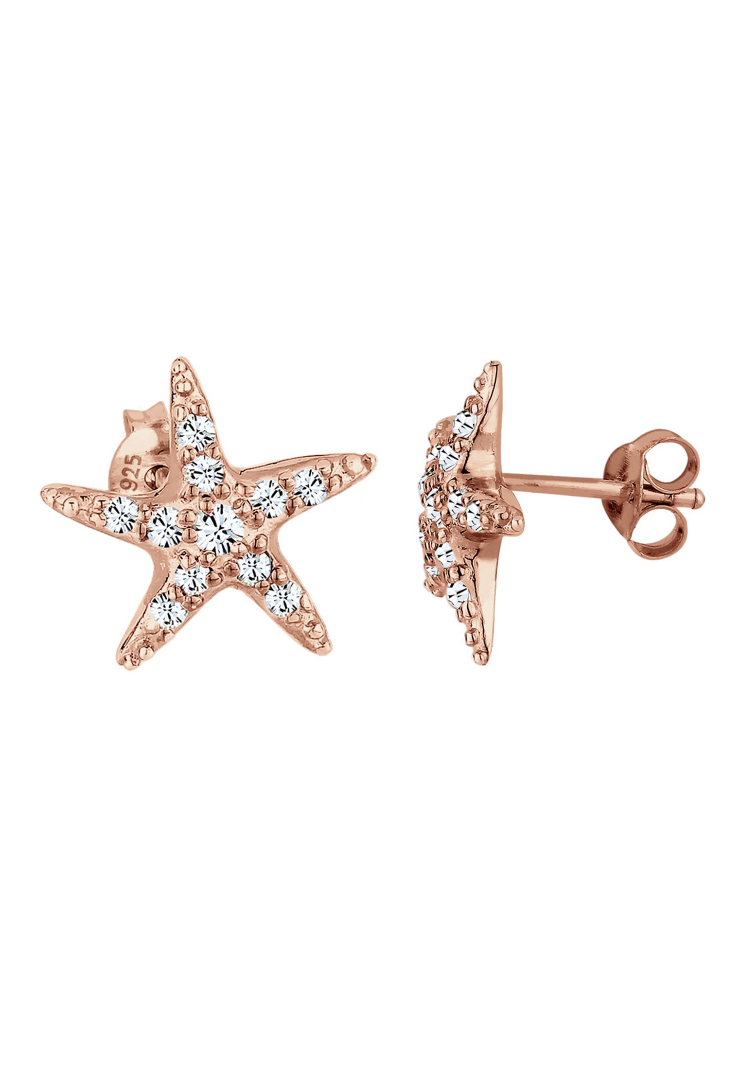 Elli Paar Ohrstecker »Ohrringe Seestern mit Kristalle funkelnd 925 Sterling Silber«