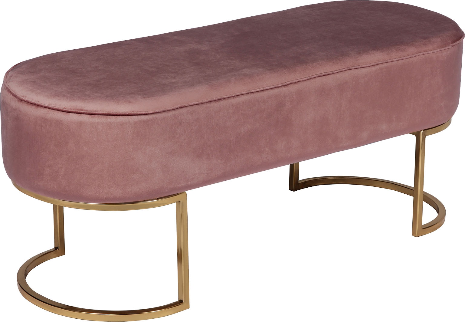 Kayoom Sitzbank »Pera 225, Edler Touch durch goldenes Gestell, Gemütliche Polsterung«, (1 St.), edles Design, bequem, samtweich, Dekorativ, Gemütliche Polsterung