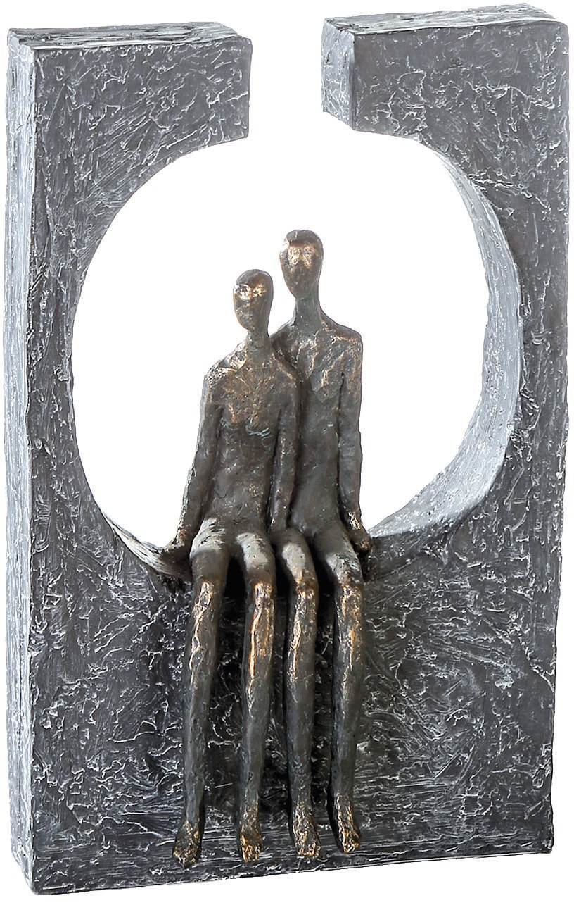 Casablanca by Gilde Dekofigur »Skulptur Zweisamkeit«, Dekoobjekt, Höhe 28 cm, Pärchen, mit Spruchanhänger, Wohnzimmer
