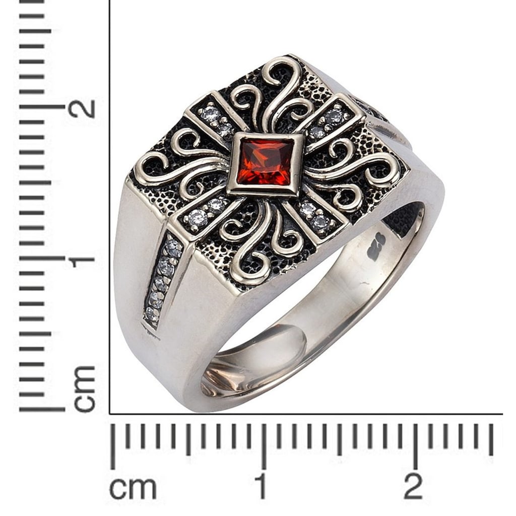 Firetti Fingerring »Schmuck Geschenk Silber 925 Silberring strukturiert und oxidiert«