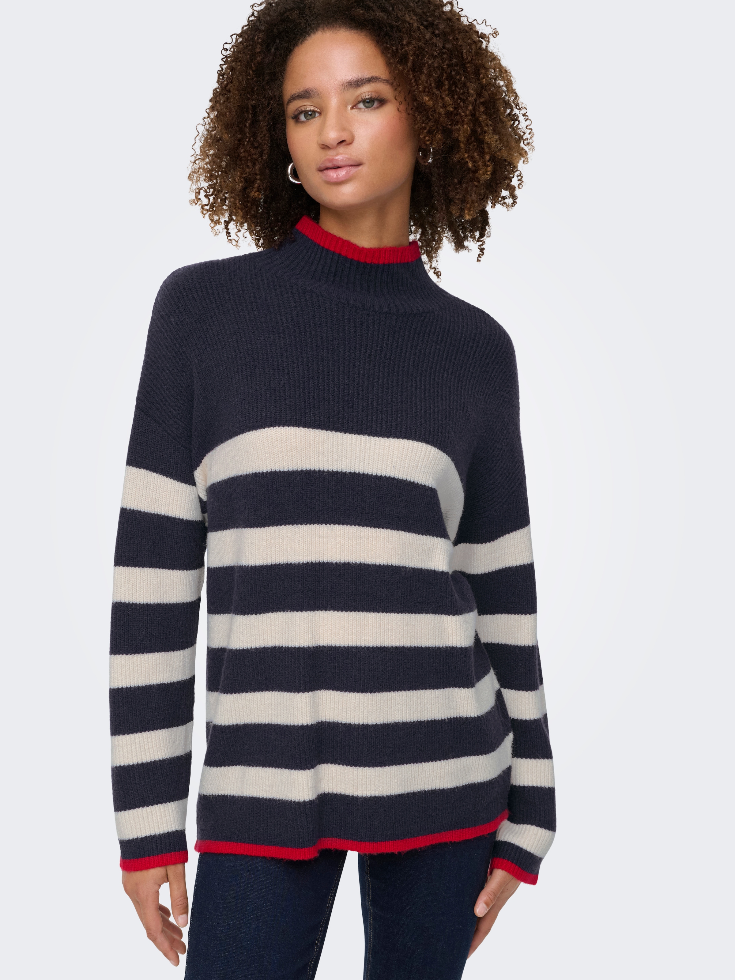ONLY Strickpullover »ONLKATIA LS RIB HIGHNECK CC KNT«