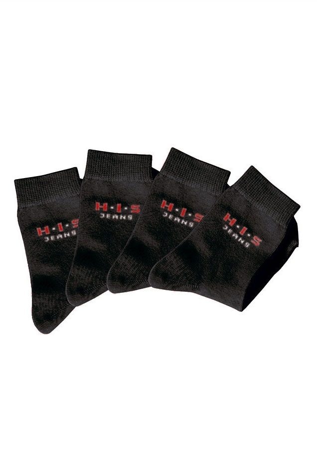 (4 Basicsocken, Logo kontrasfarbenem OTTO bestellen Paar), bei H.I.S mit