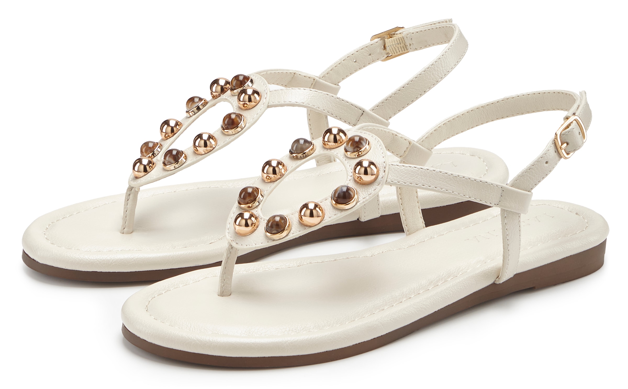 LASCANA Sandale »Sandalette, Sommerschuh, offener Schuh, Zehentrenner«  mit modischen Schmuckelementen VEGAN