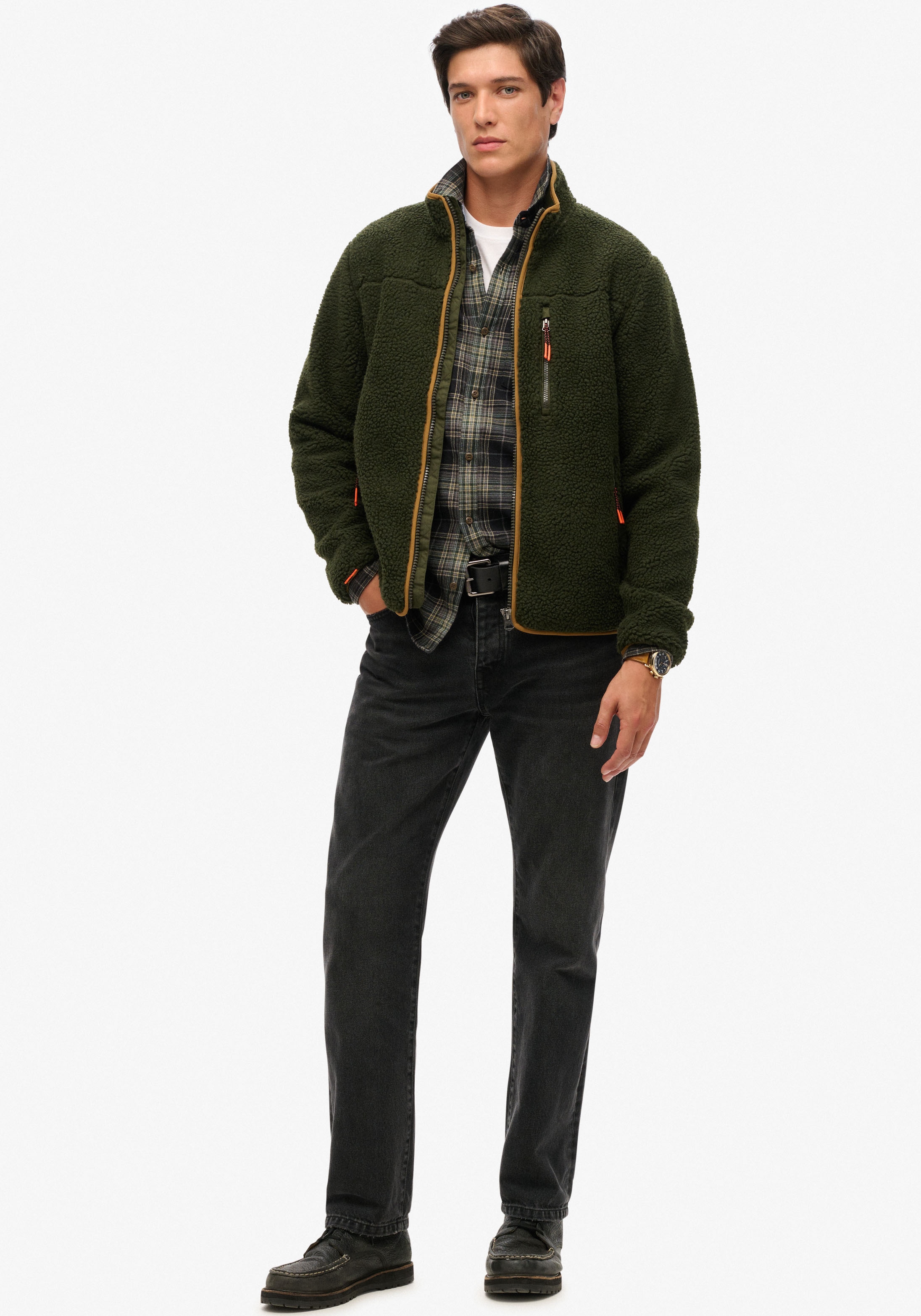 Superdry Fleecejacke »OUTDOOR FULL ZIP FLEECE«, ohne Kapuze