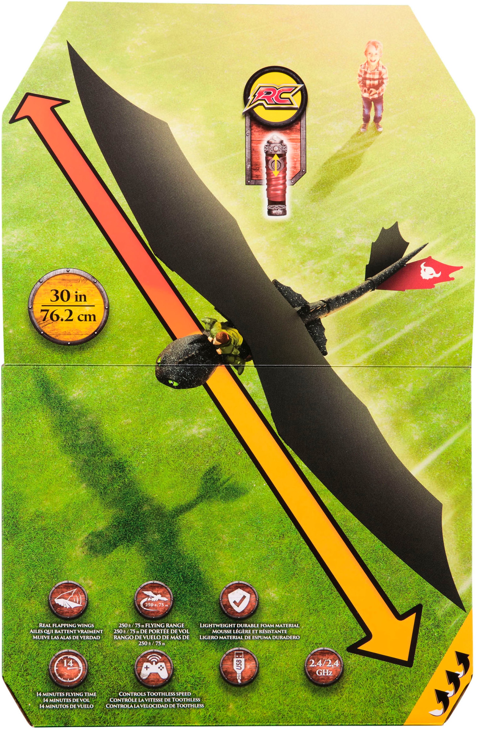 Spin Master RC-Figur »Dragons Movie - Fliegender Drache Ohnezahn« mit Fernbedienung