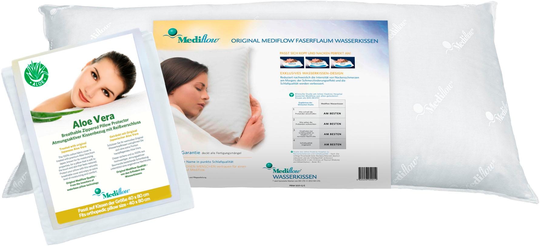 Mediflow Wasserkissen » Aloe Vera Kombipack - Kissen+Bezug 5223 40x80cm«