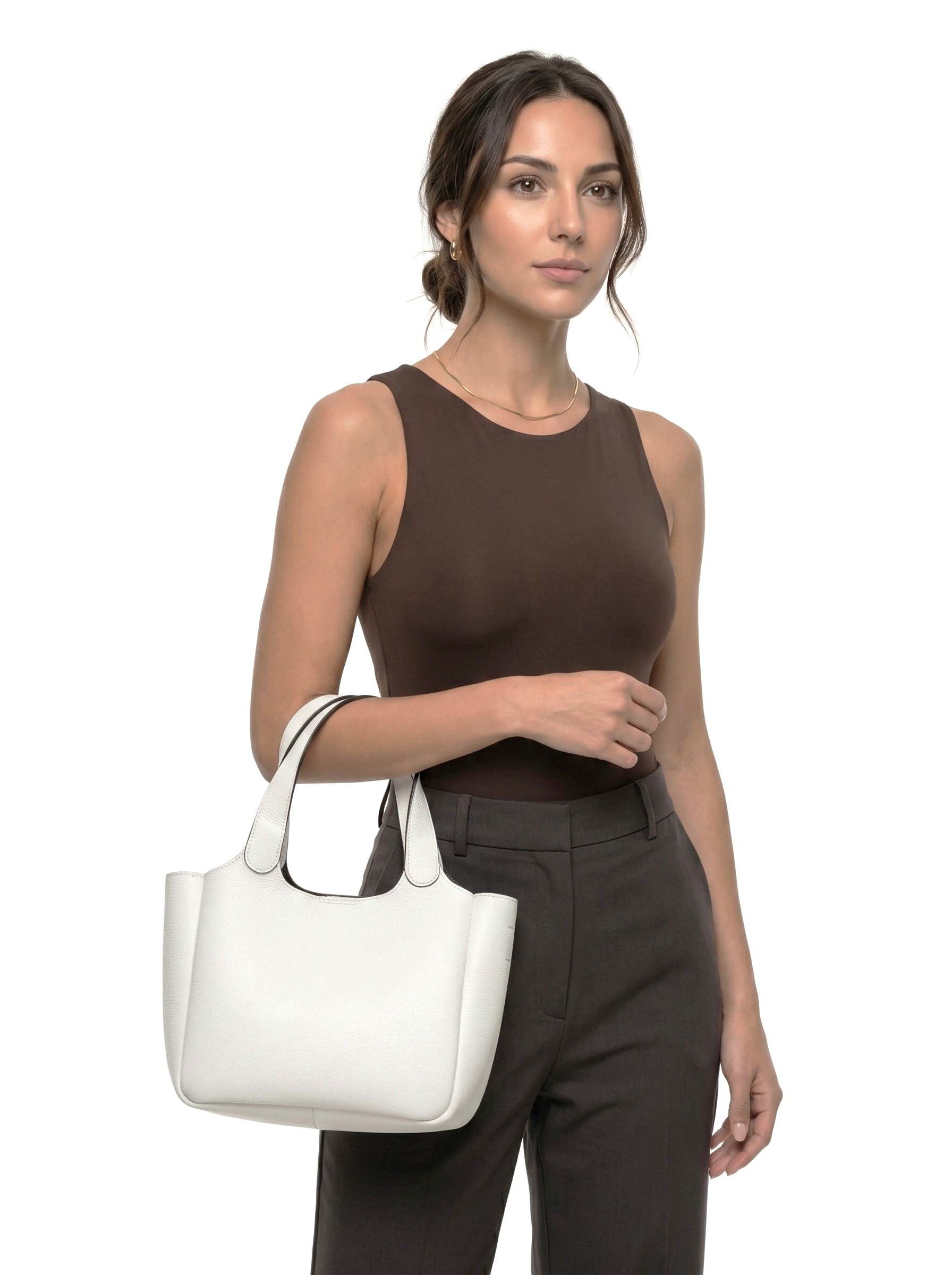 Cluty Henkeltasche echt Leder, Made in Italy