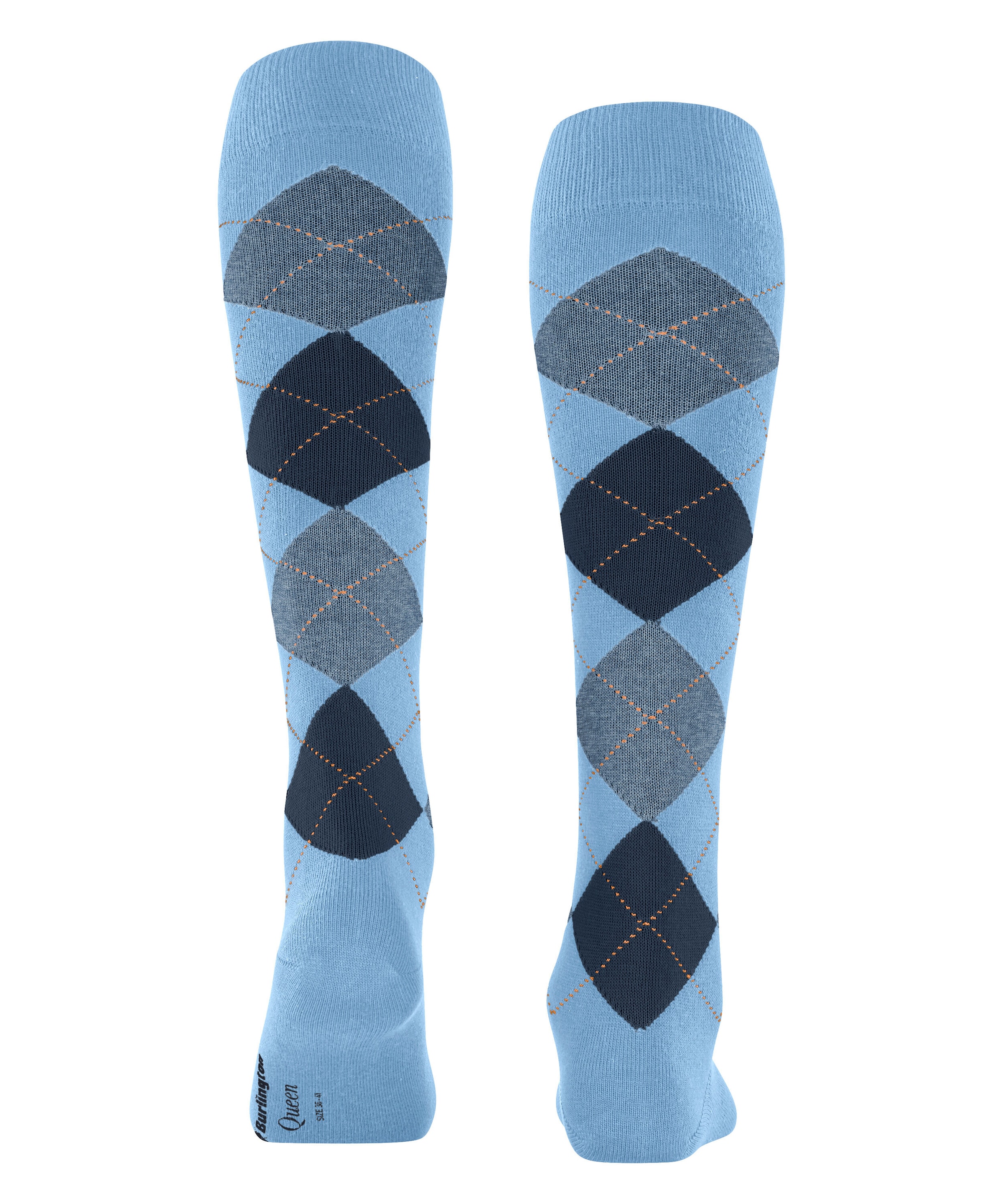 Burlington Kniestrümpfe »Queen« Einheitsgröße 36-41, Argyle-Muster, gekämmte Baumwolle
