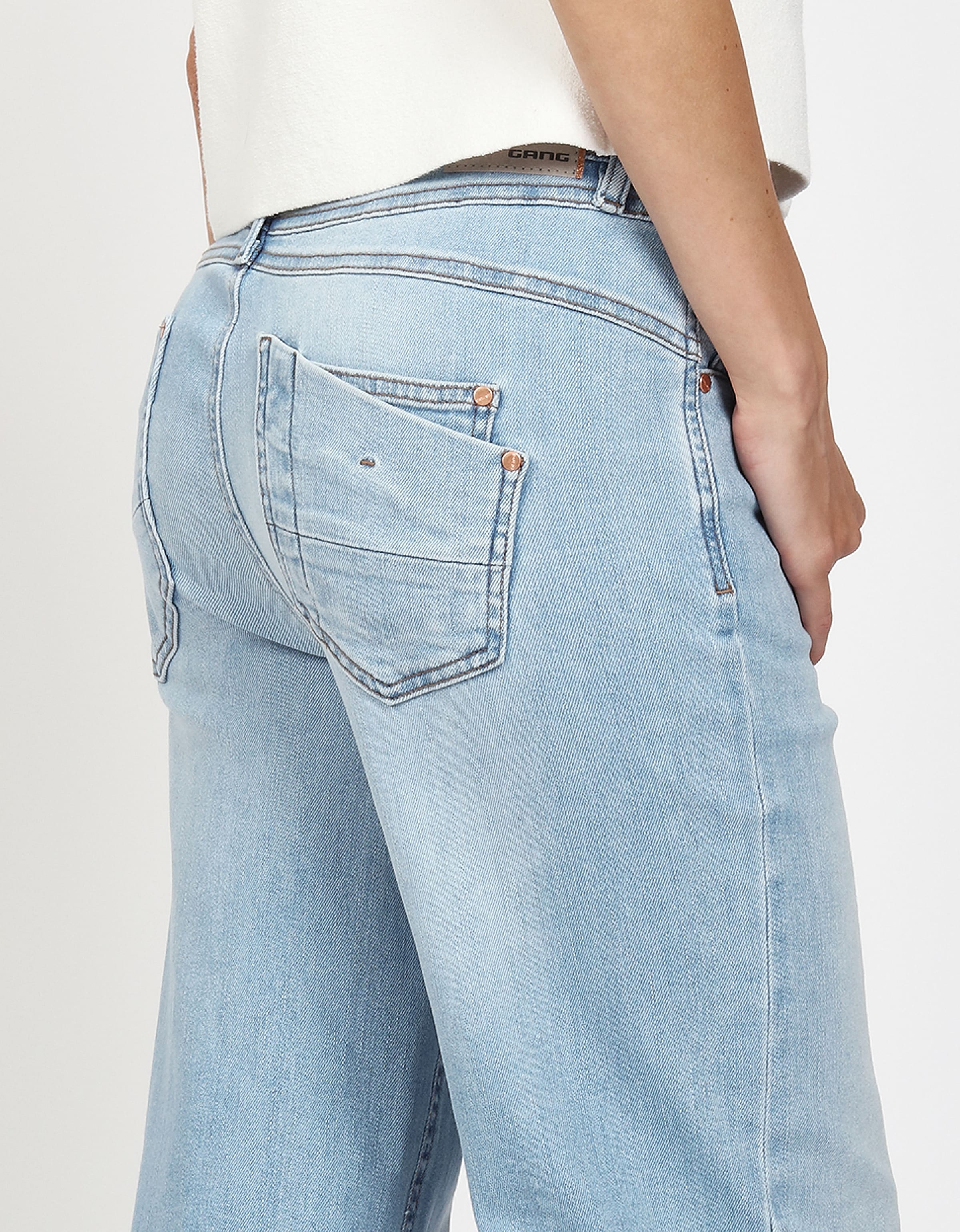 GANG Weite Jeans »94AMELIE WIDE« mit geradem Beinverlauf, weicher Denim