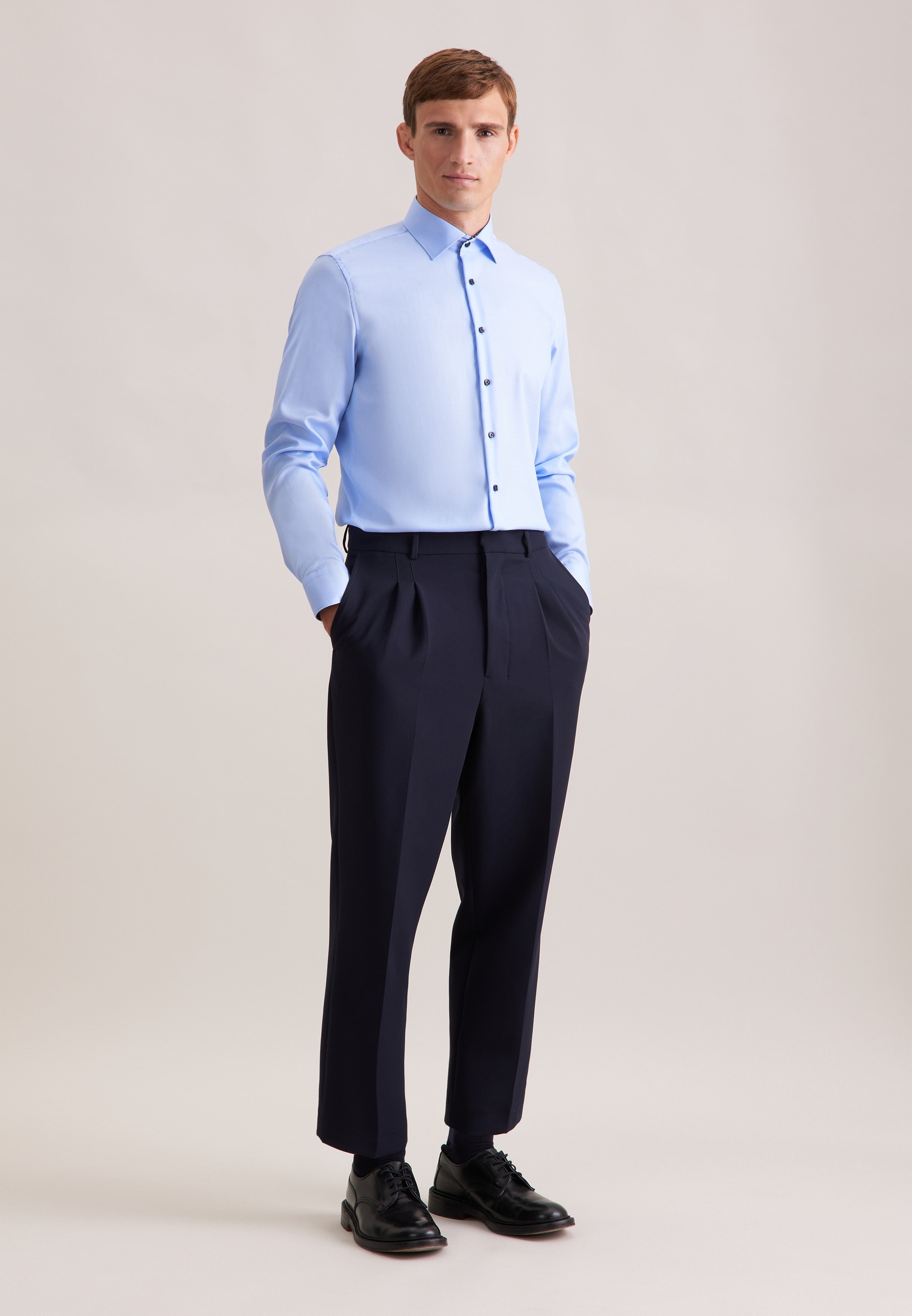 seidensticker Businesshemd »Schwarze Rose« Slim 1/1 Extra lang Kentkragen Uni