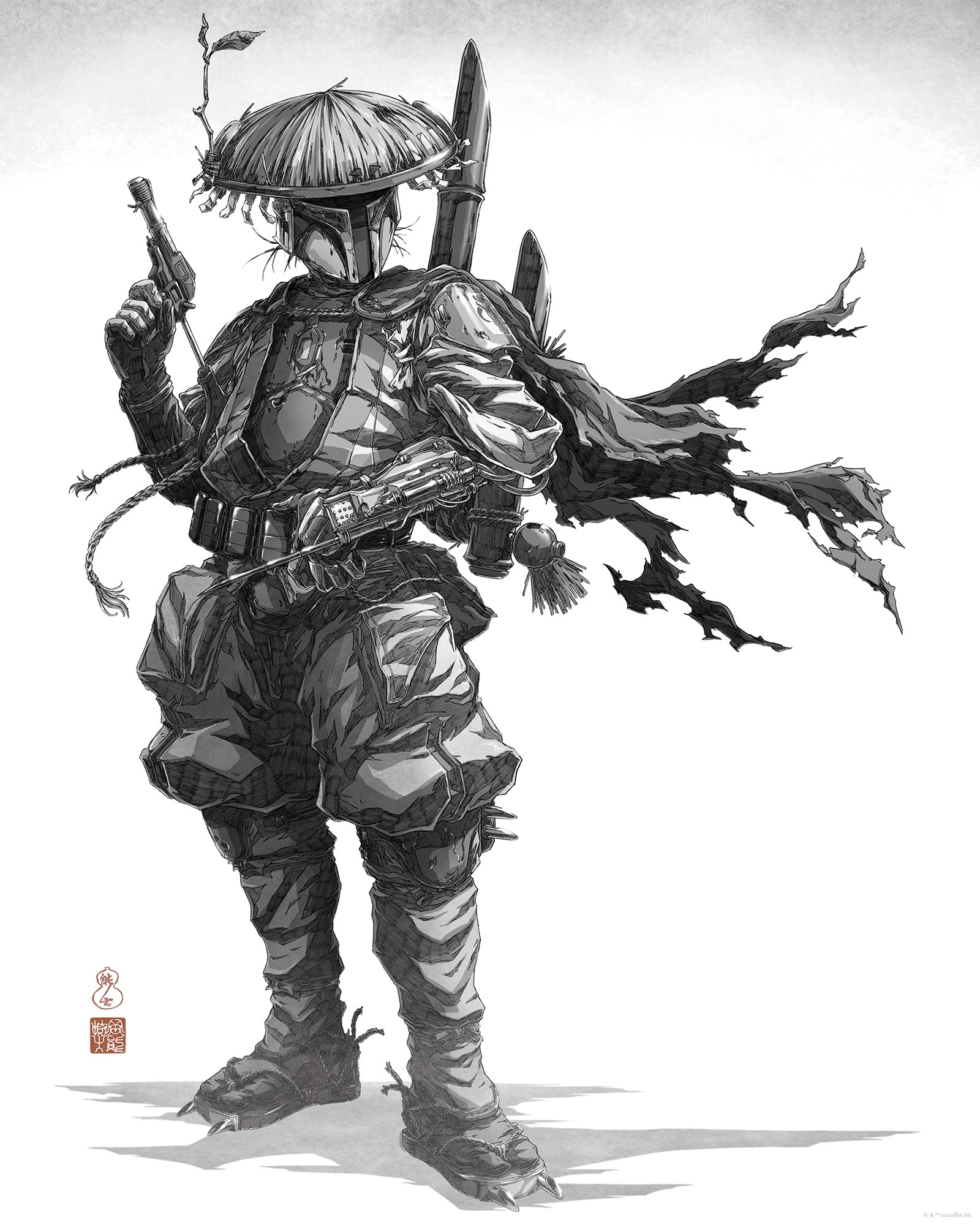 Komar Wandbild »Star Wars Vision Samurai Bounty Hunter«, Disney, (Set, 1 St.), 40 x 50 cm (Breite x Höhe) - Kinderzimmer, Dekoration
