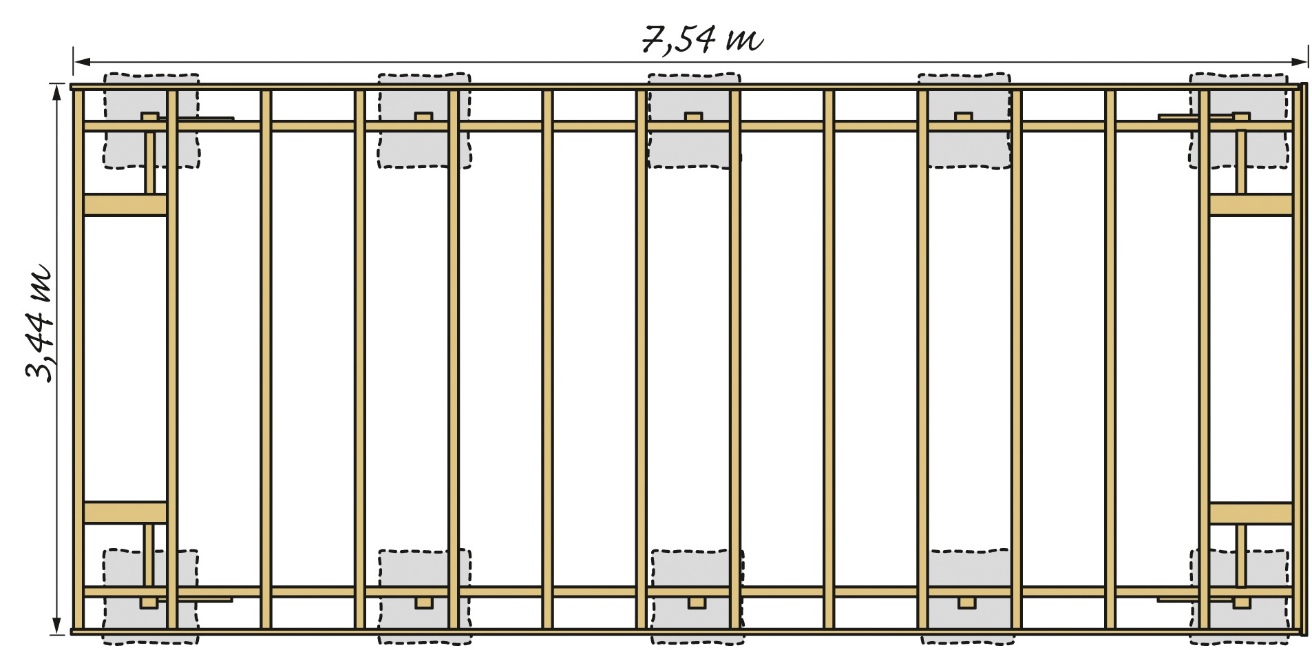Kiehn-Holz Einzelcarport »KH 320 / KH 321«, Holz, 275 cm, anthrazit, Stahl-Dach, versch. Farben