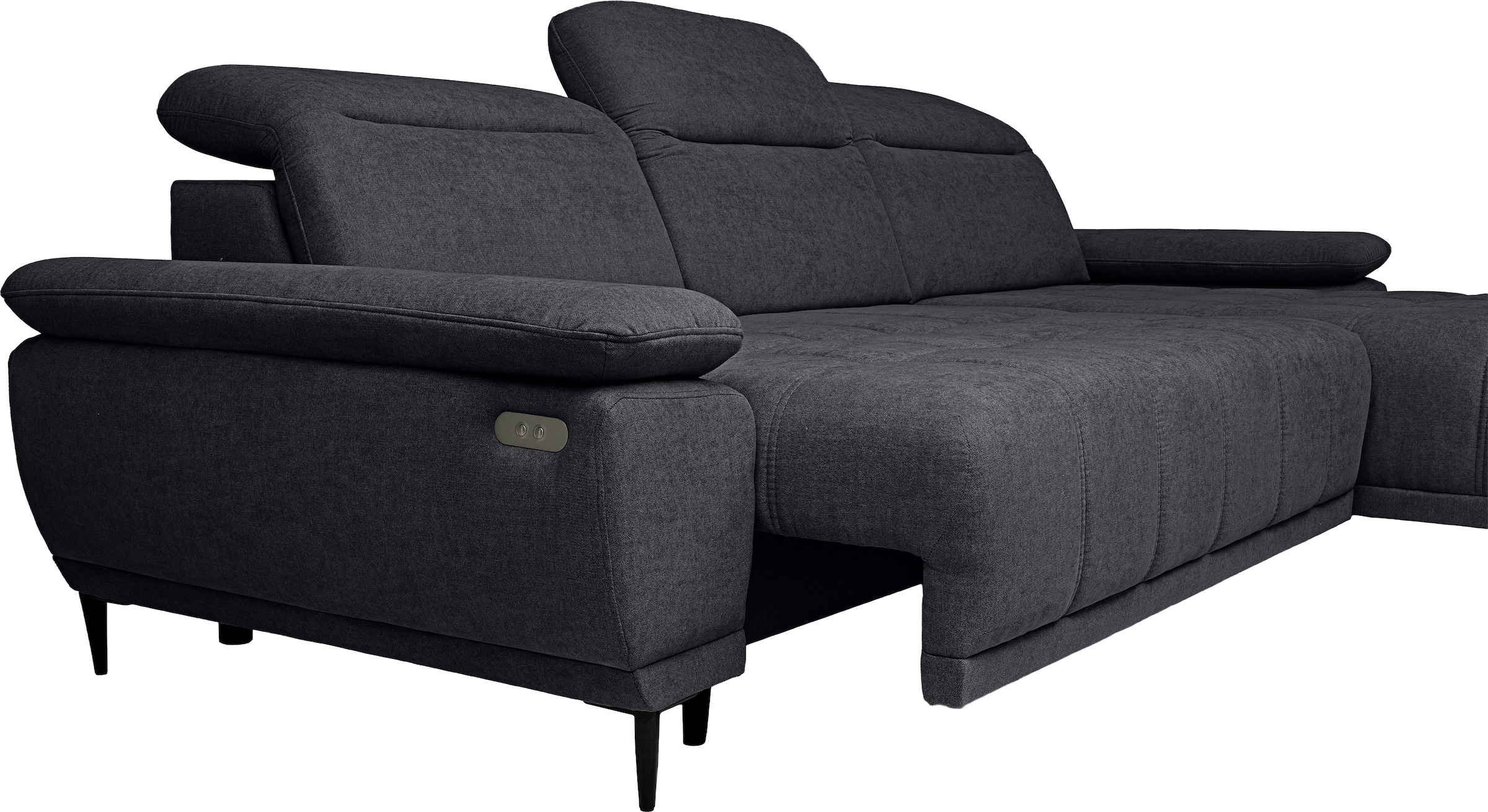 WERK2 Ecksofa »Focus-S, inkl. elektr. Sitzvorzug, manuelle Kopfteilverstellung«