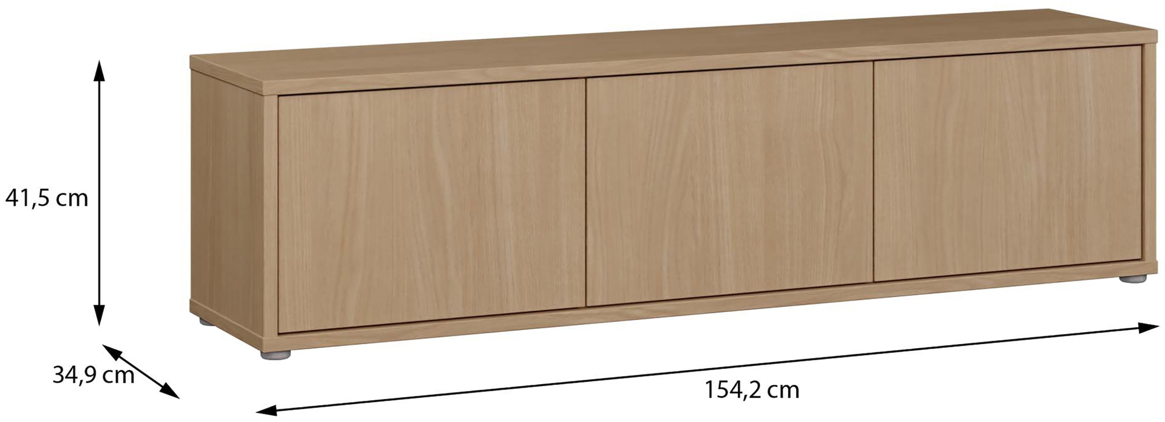FORTE Lowboard »Alice Springs, TV-Board, viel Stauraum, große Türen zum Aufklappen« B/H/T 154,2/41,5/34,9 cm Klapptüren