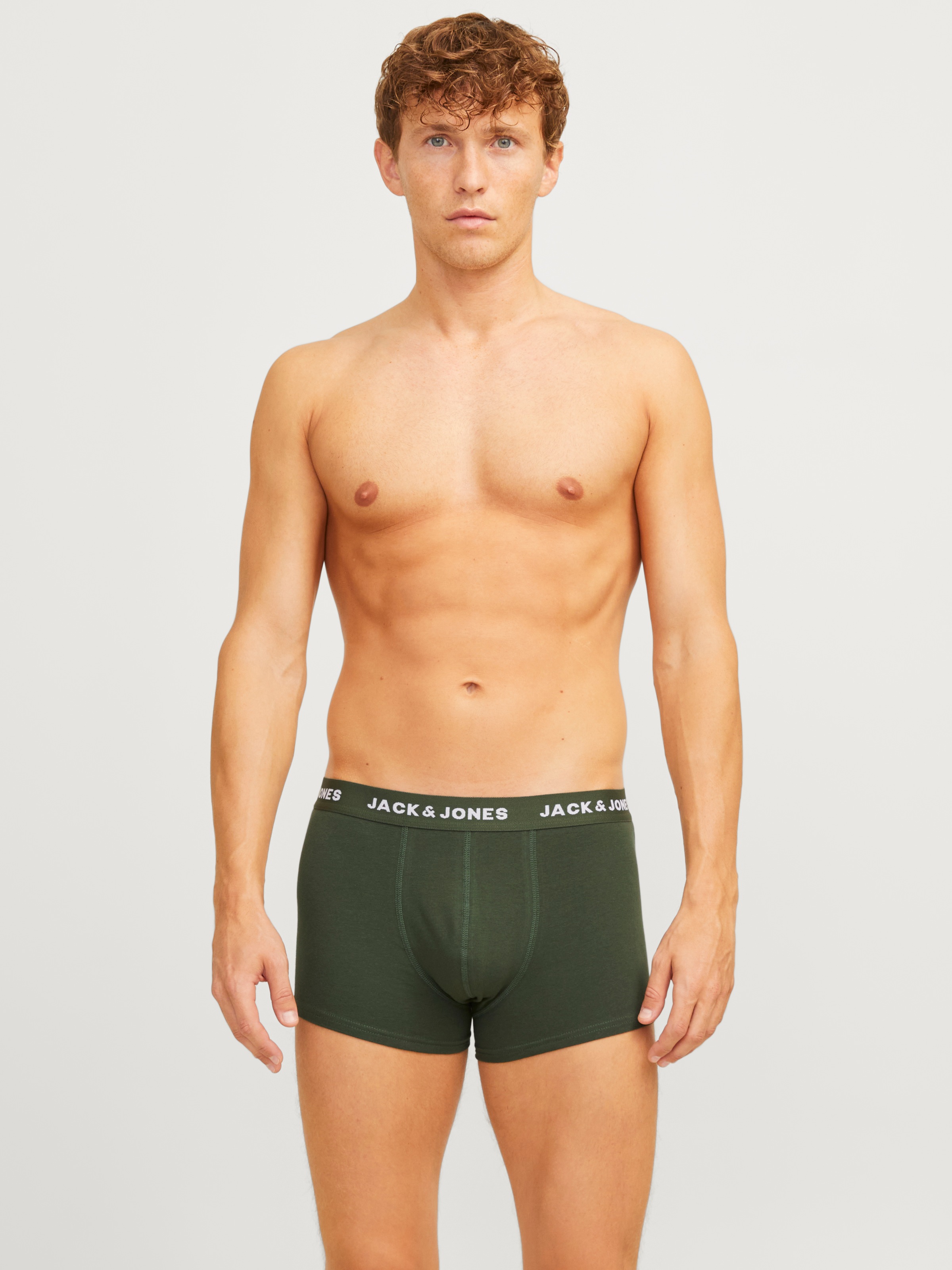 Jack & Jones Trunk »JACTEO – Elastische Boxershorts mit Stretch und Bund« Packung, 5 Stk. bedruckt, modisch, regular fit, Jersey