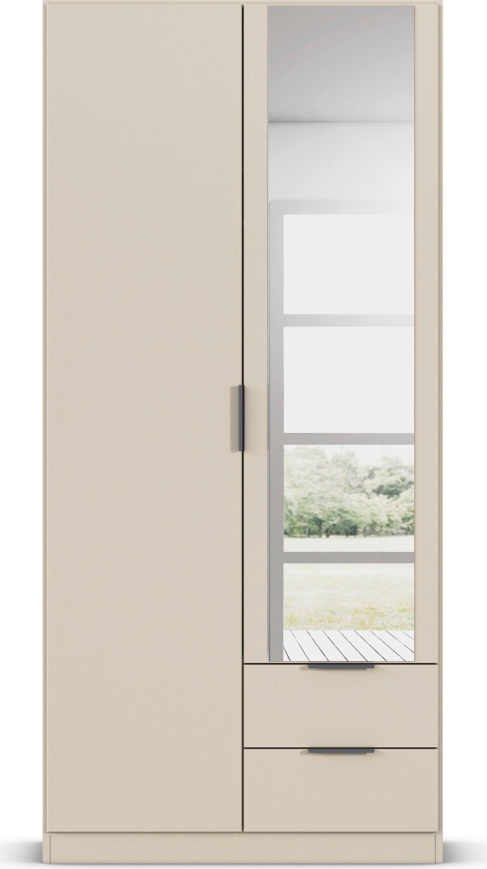 rauch Kleiderschrank »Drehtürenschrank Schrank Garderobe Ankleide Schlafzimmer LAGOA« in 3 verschiedenen Ausstattungen BASIC/CLASSIC/PREMIUM,  geräumige Schubladen, 3 Breiten, optional mit Aufsatz MADE IN GERMANY