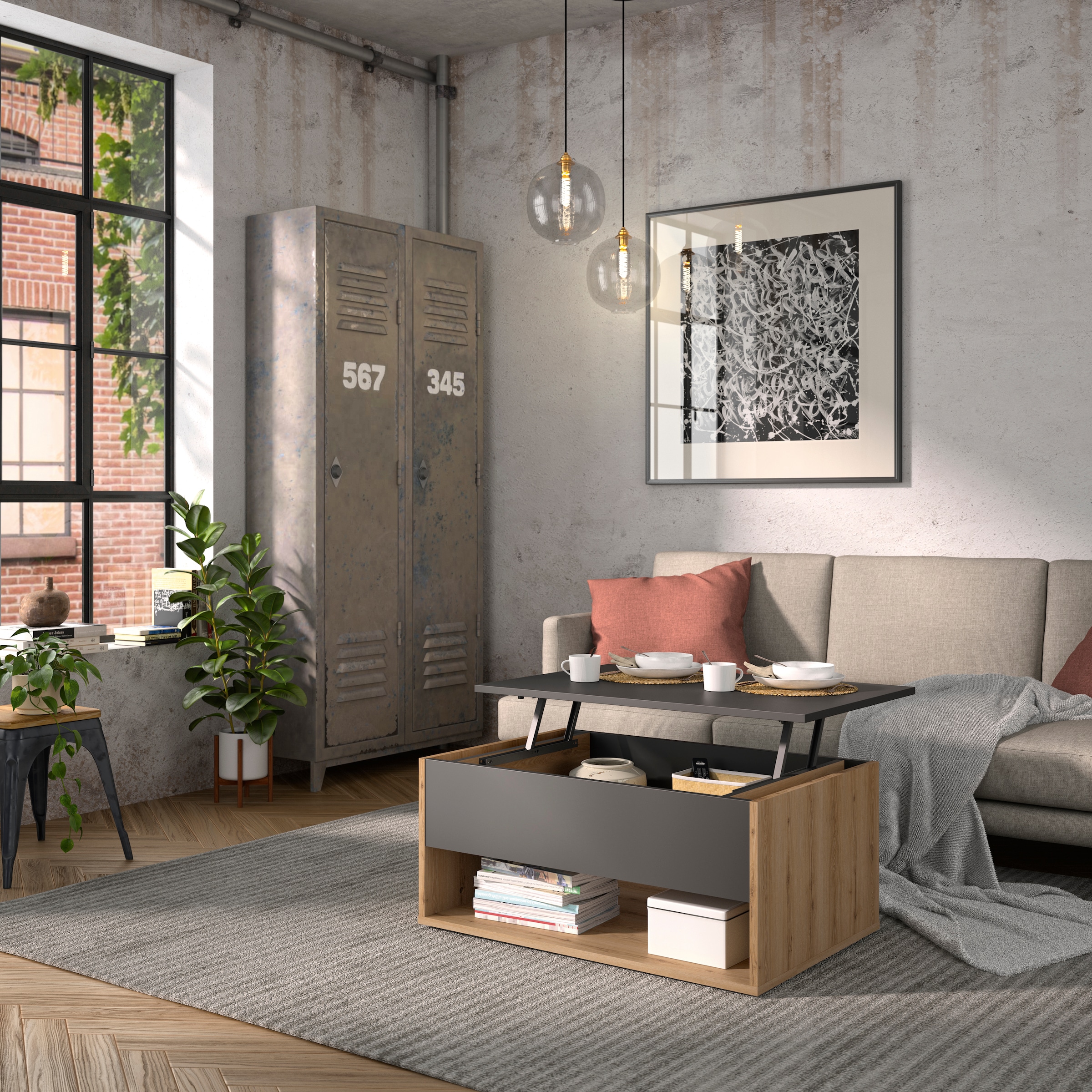 Gami Couchtisch »Urban«, Couchtisch mit hochklappbarer Platte