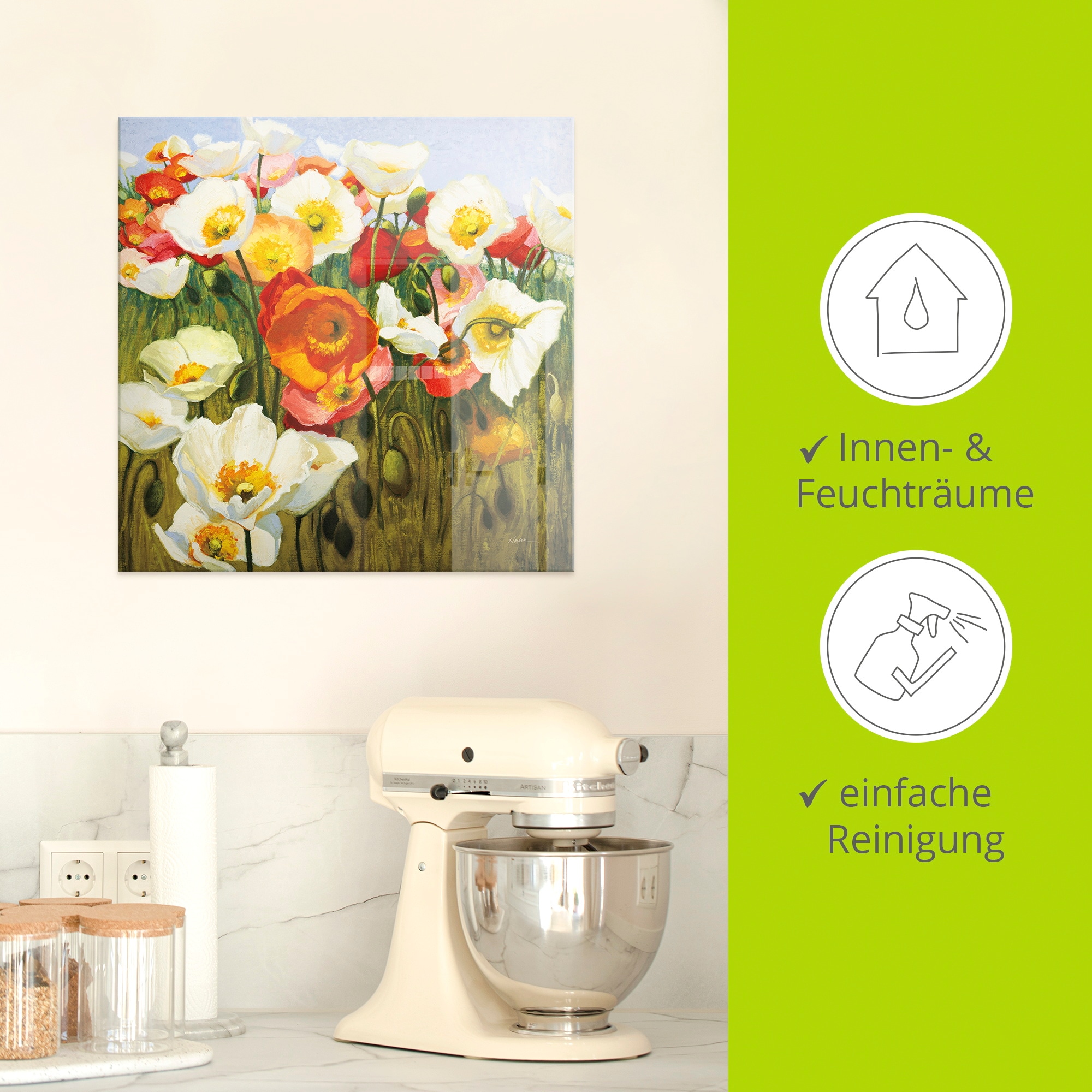 Artland Glasbild »Sunny Goodge Street« 1 Stk. tlg. in verschiedenen Größen