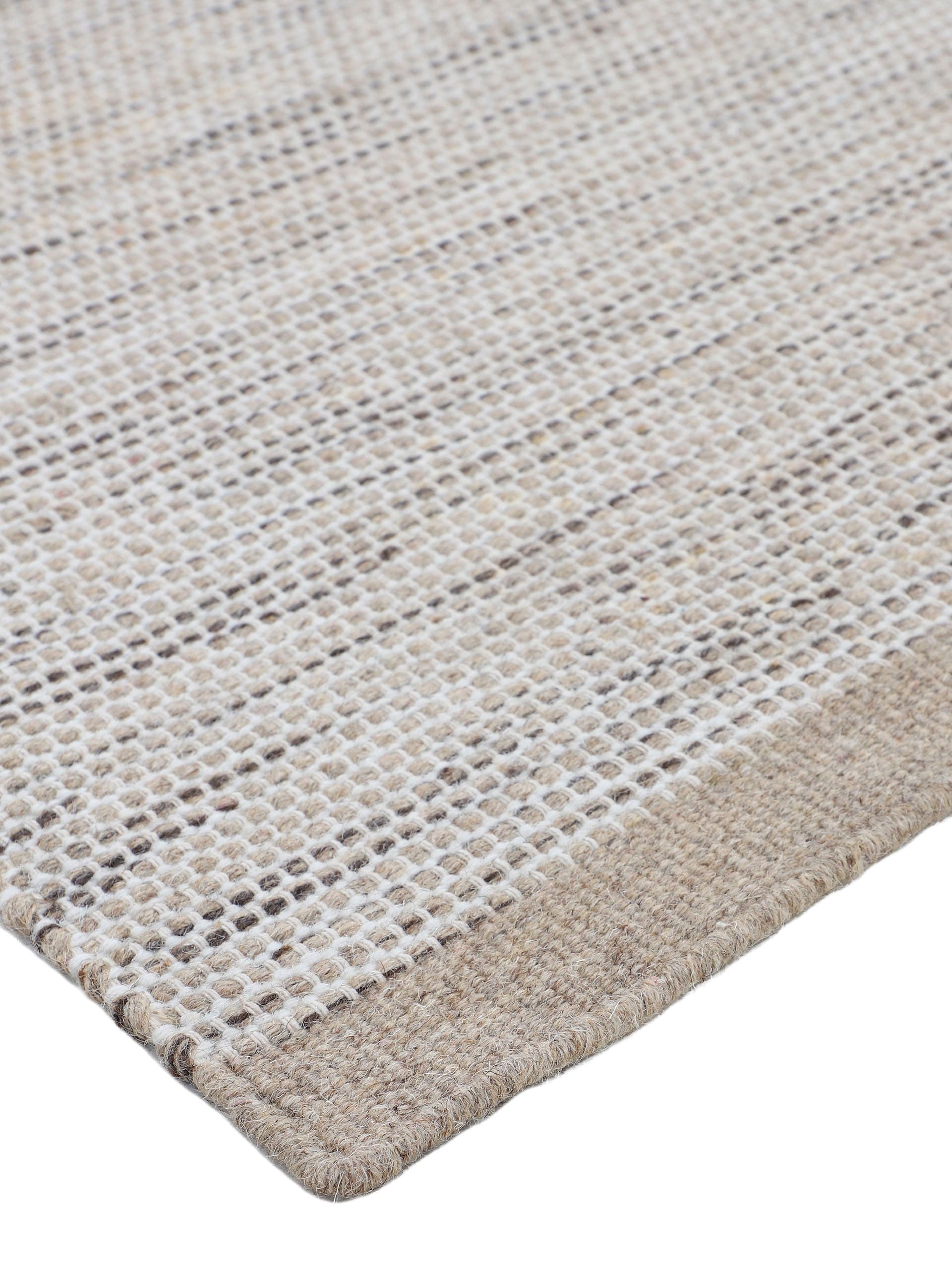 carpetfine Wollteppich »Mona,  auch als Läufer«, rechteckig, 5 mm Höhe, 80% Wolle, Wendeteppich aus Wolle/Baumwolle, Wohnzimmer