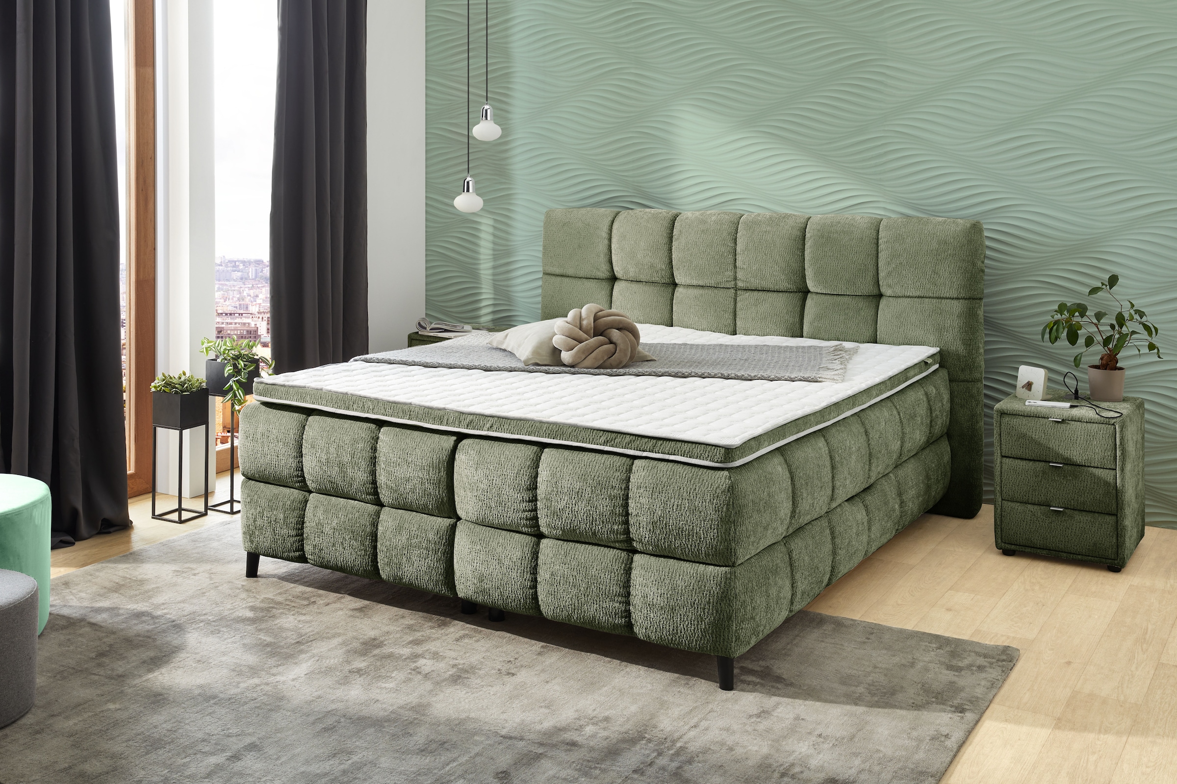 Jockenhöfer Gruppe Boxbett »Molly in der Breite 180cm, inkl. Bettkasten« 7-Zonen-TTFK-Matratze, Kaltschaum-Topper, verschiedenen Farben