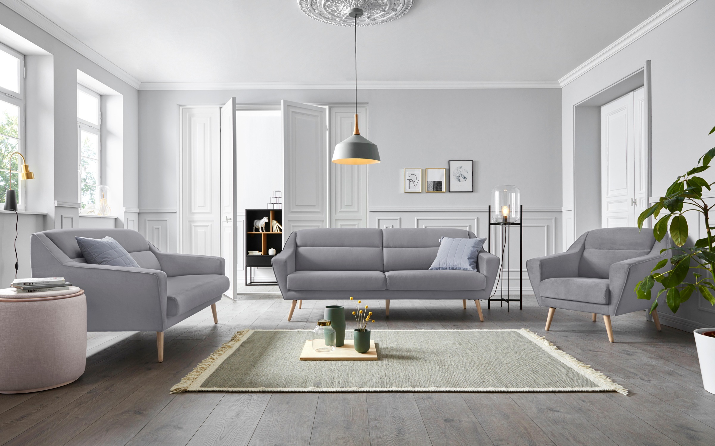 OTTO home 2-Sitzer »Bille« mit Naht im Rückenkissen und Eiche-Beinen, Design by Morten Georgsen