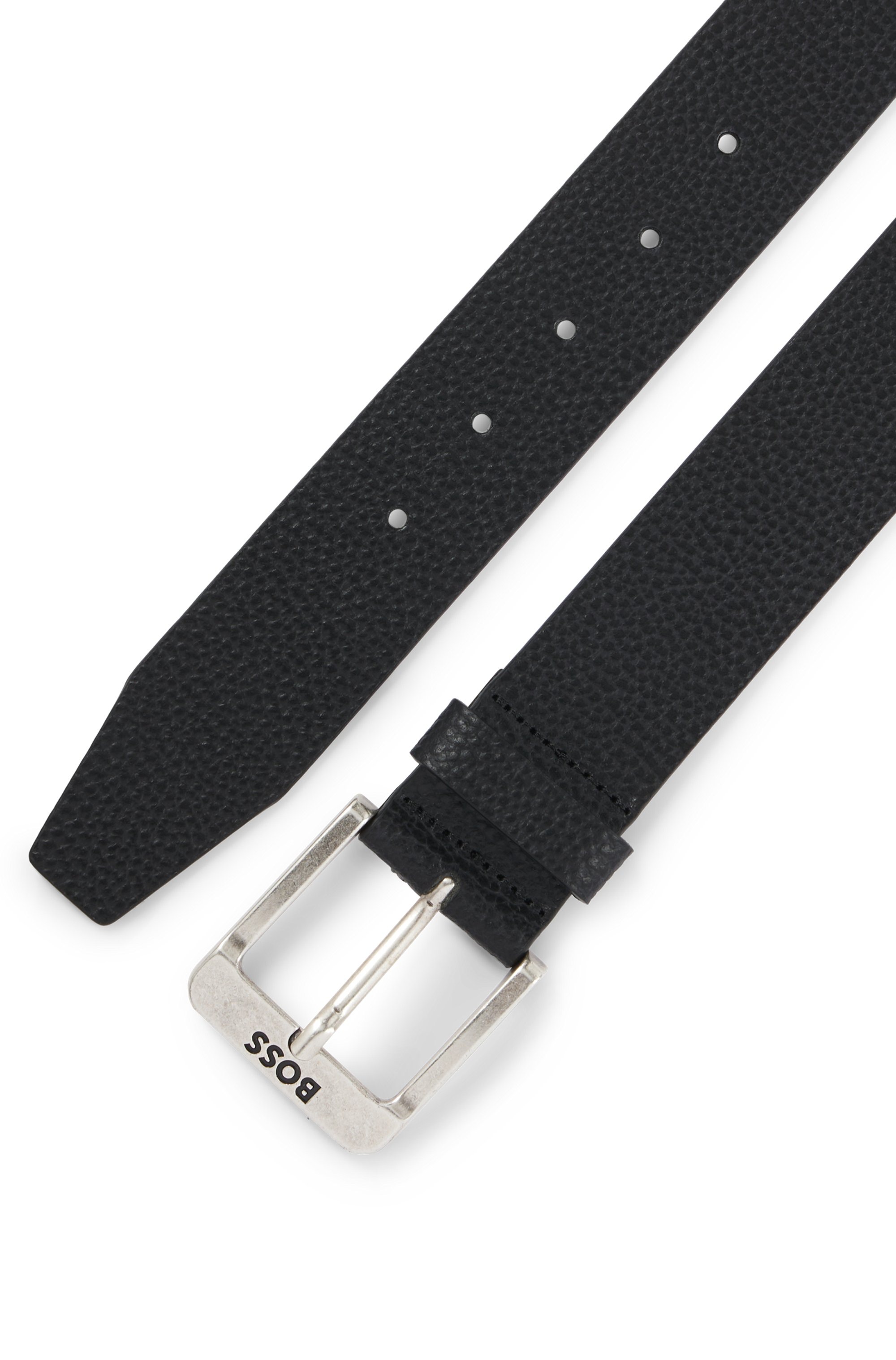 BOSS Ledergürtel »Jemio-Gr_Sz40«, mit Logoprägung