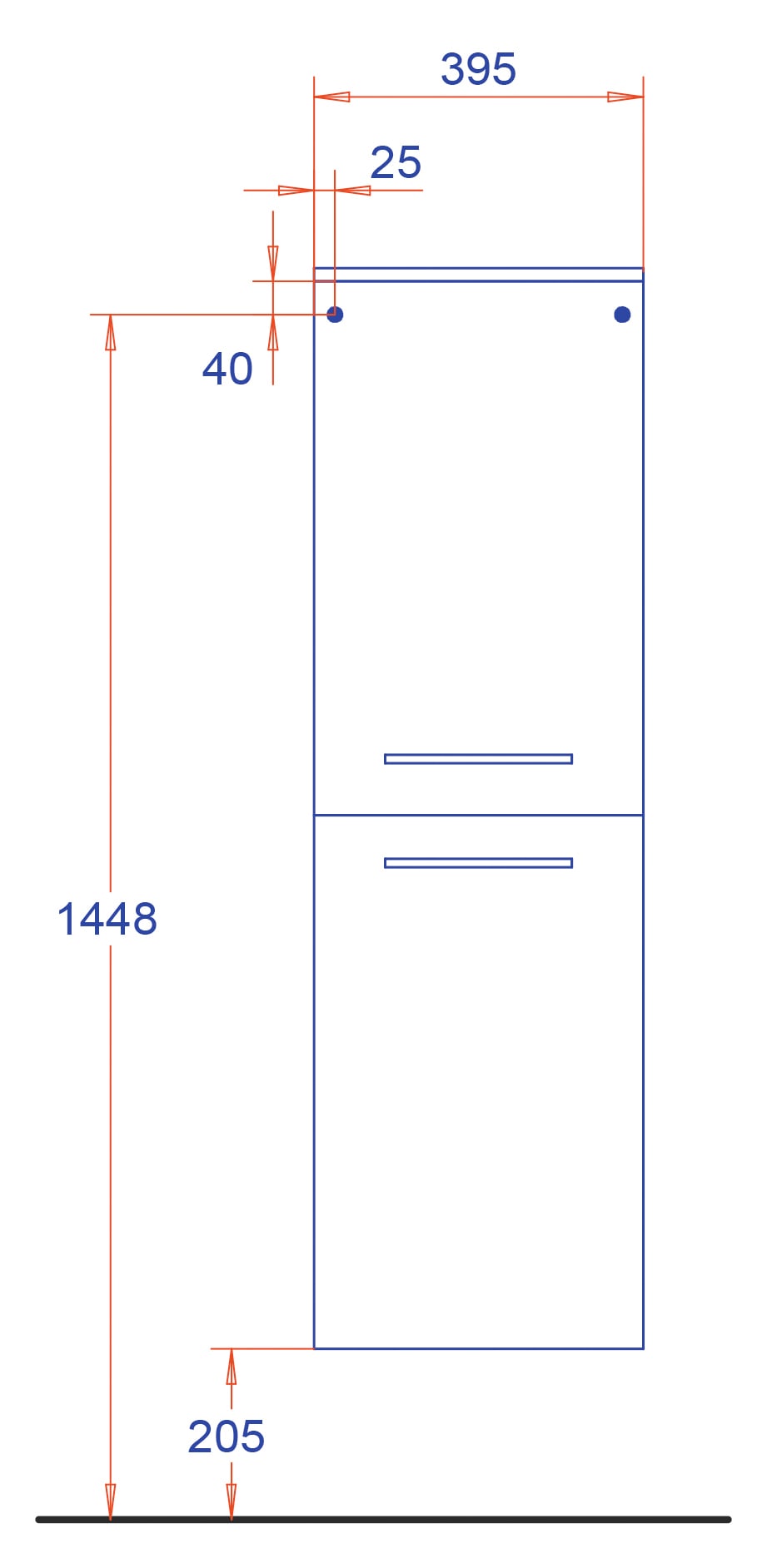 welltime Midischrank »Florida« Breite 40 cm, mit Softclose und Türdämpfern und Softclose-Funktion