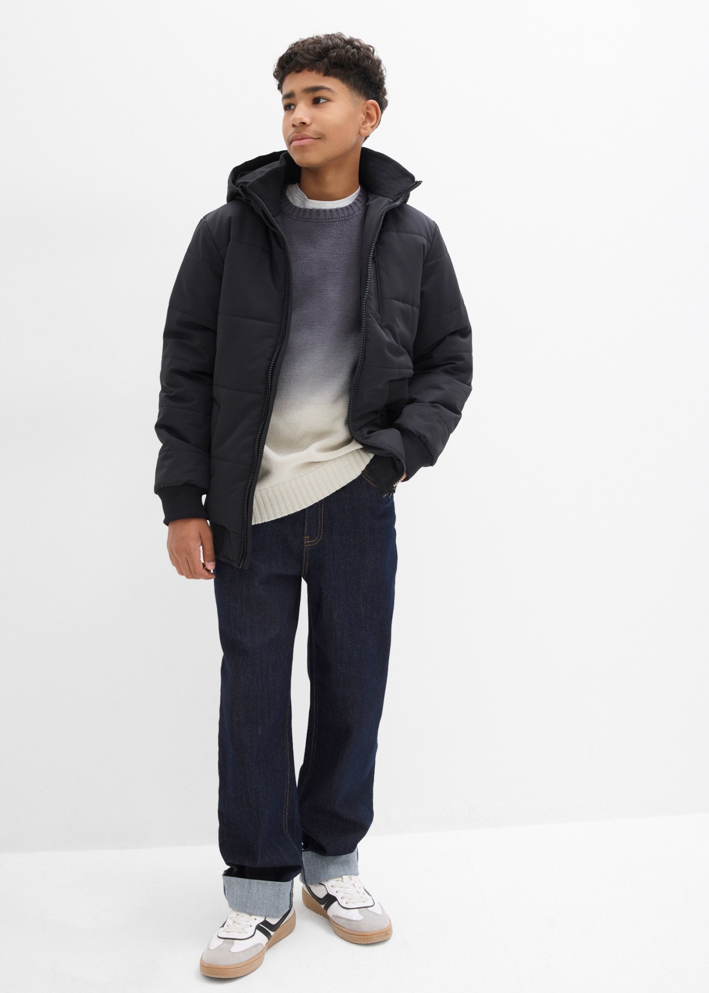 bonprix Steppjacke für Jungen, mit Stehkragen