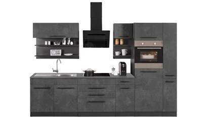 HELD MÖBEL Küchenzeile »Tulsa«, Breite 320 cm, ohne E-Geräte, schwarze Metallgriffe,... kaufen