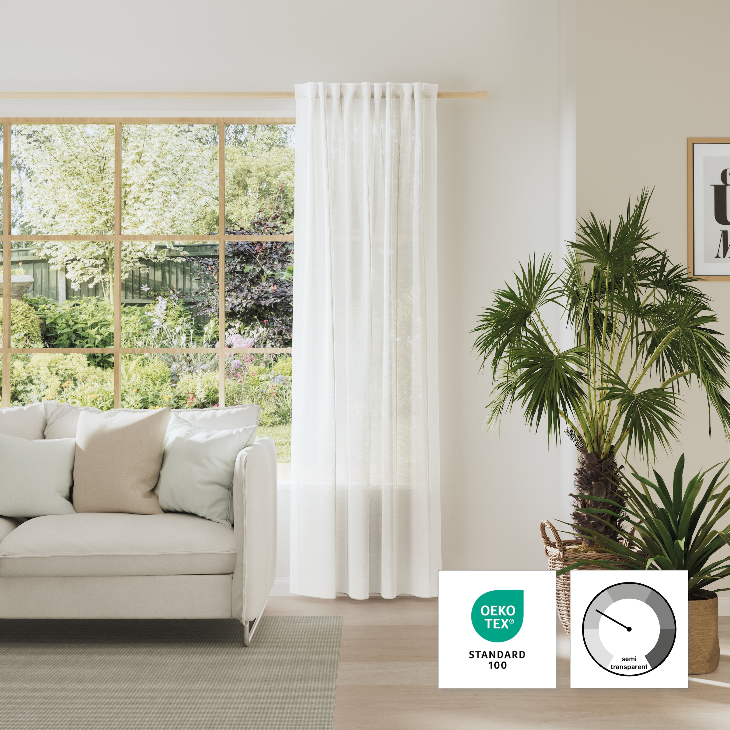 Neutex for you! Vorhang »NURO« Multifunktionsband 1 Stk. tlg. Bouclé-Optik, criss-cross Struktur, Stickmuster