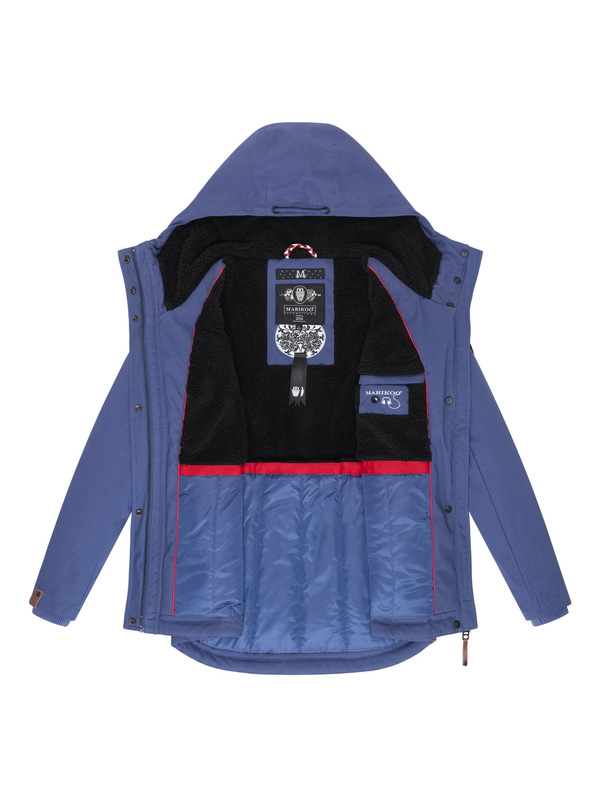Marikoo Winterjacke »Winterjacke Bikoo« mit Kapuze sportliche Damen Outdoor Baumwolljacke mit Kapuze