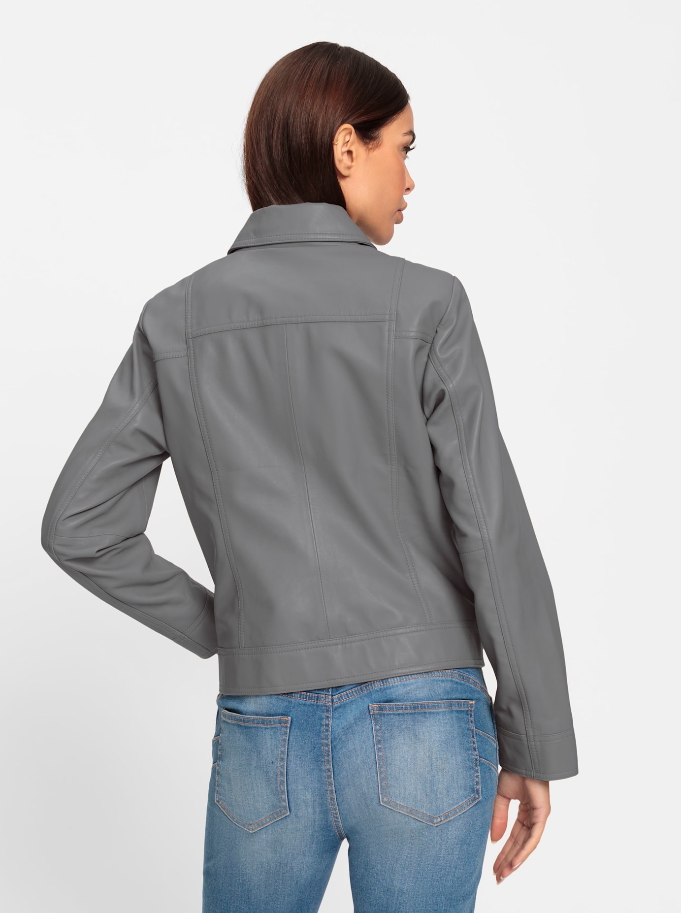 heine Lederjacke, ohne Kapuze