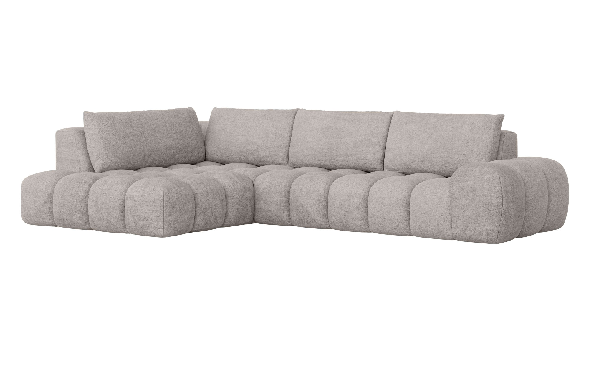 INOSIGN Ecksofa »AZITA klein, L-Form, elegant und bequem Designsofa«, lose Rückenkissen, traumhafte Steppung, Maße B/T/H: 296/176,5/89 cm