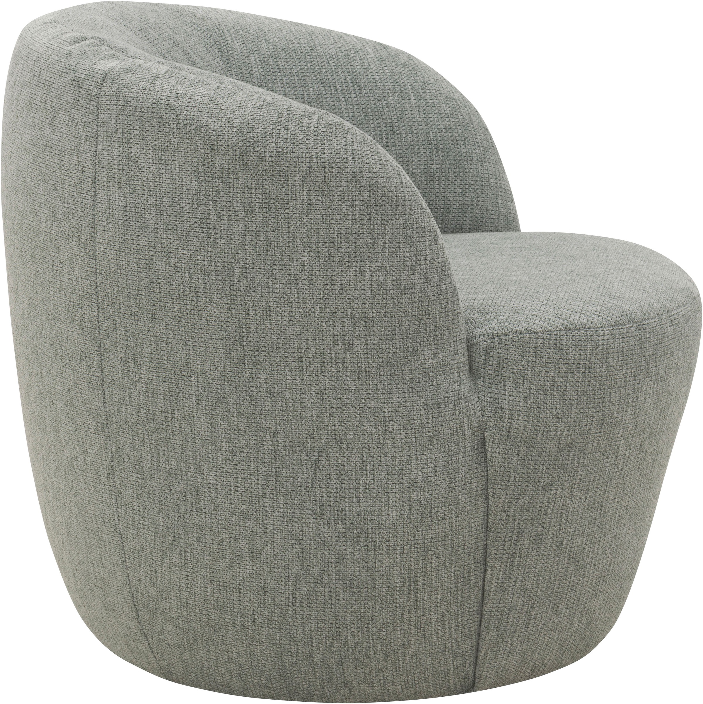 DOMO collection Sessel »Obidos moderner Loungesessel« Struktur weich, grau