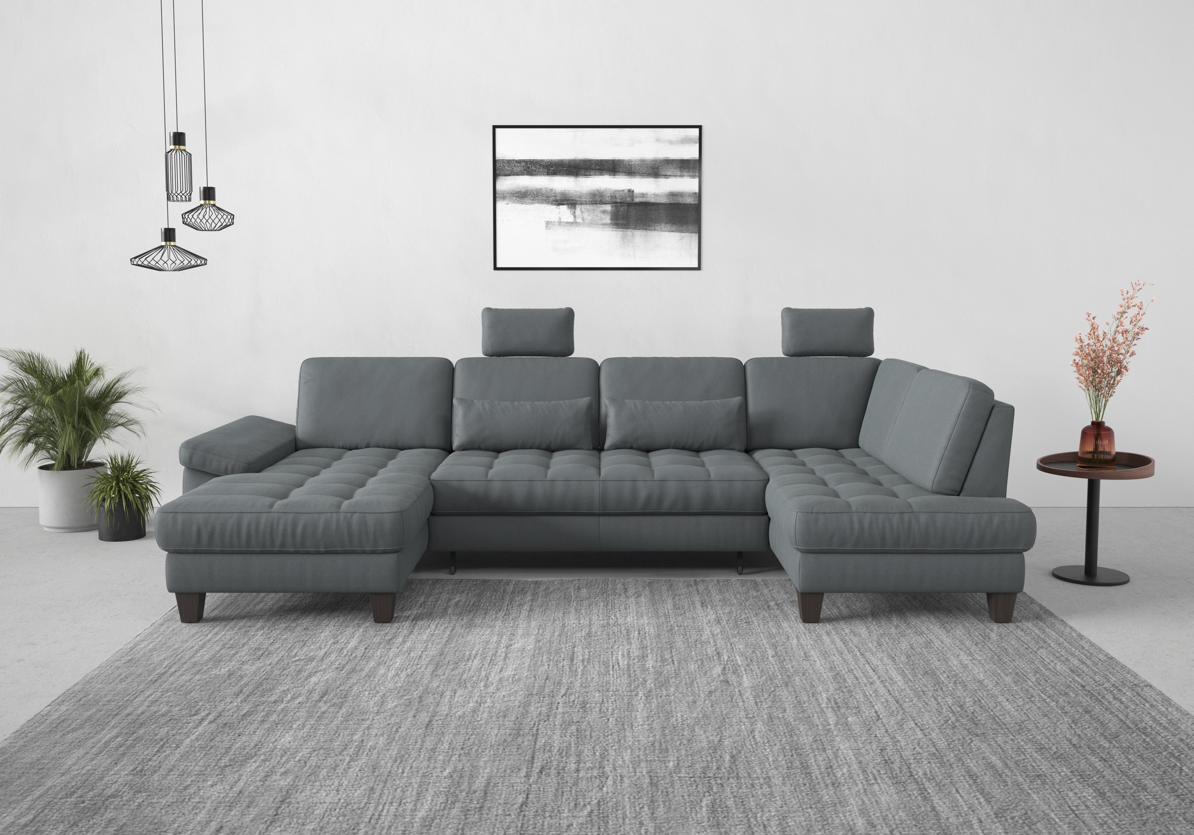 sit&more Wohnlandschaft »Westham U-Form«, wahlweise mit Bettfunktion, Bettkasten, Sitztiefenverstellung
