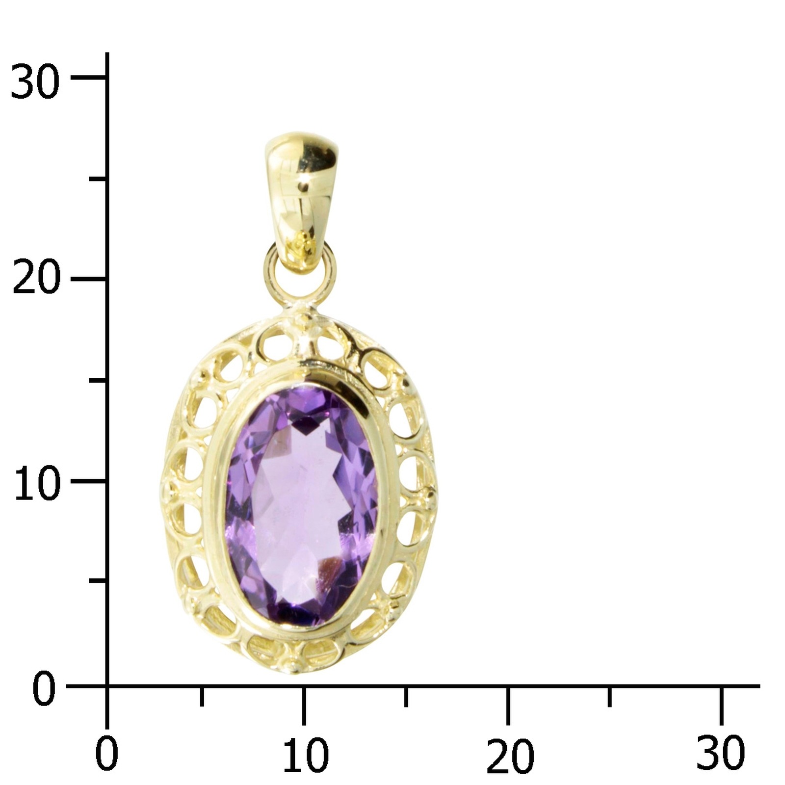 OSTSEE-SCHMUCK Kettenanhänger »- Vera - Gold 333/000 - Amethyst«