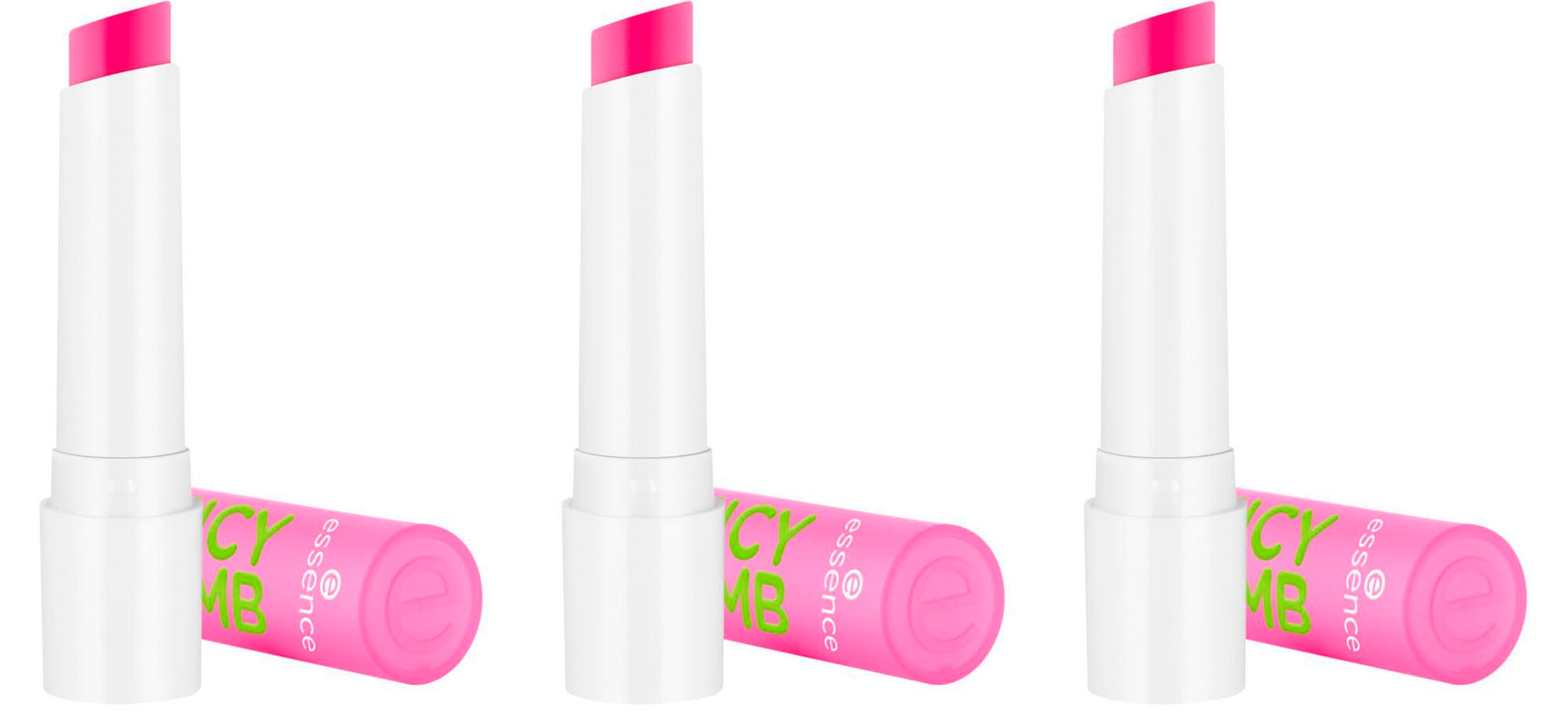 Essence Lippenbalsam »JUICY BOMB glossy butter balm«, (Set, 3 tlg.), mit fruchtigem Duft