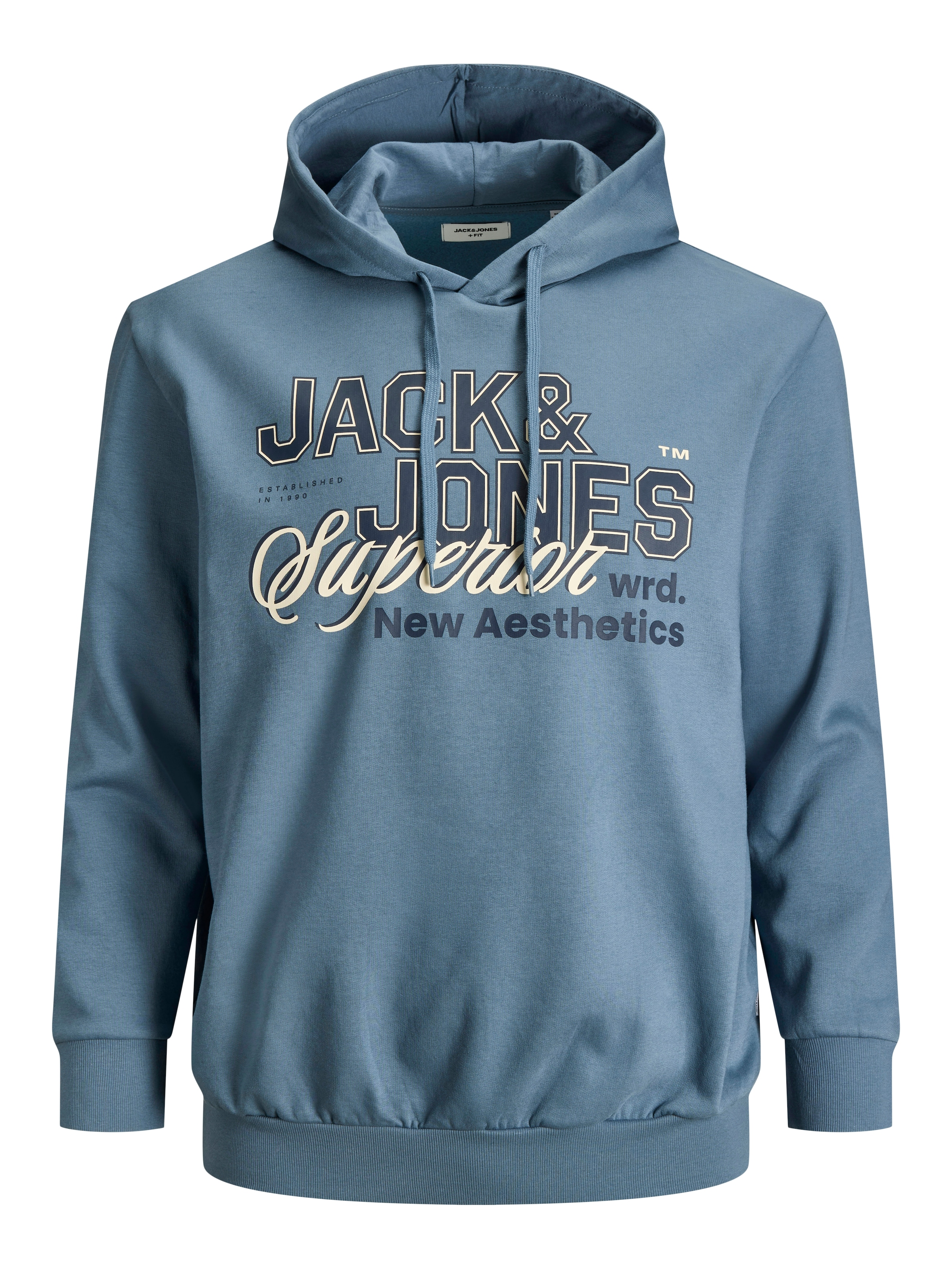 Jack & Jones PlusSize Hoodie »JJELOGO SWEAT HOOD 2 COL 24/25 NOOS PLS«, mit Logo Frontprint
