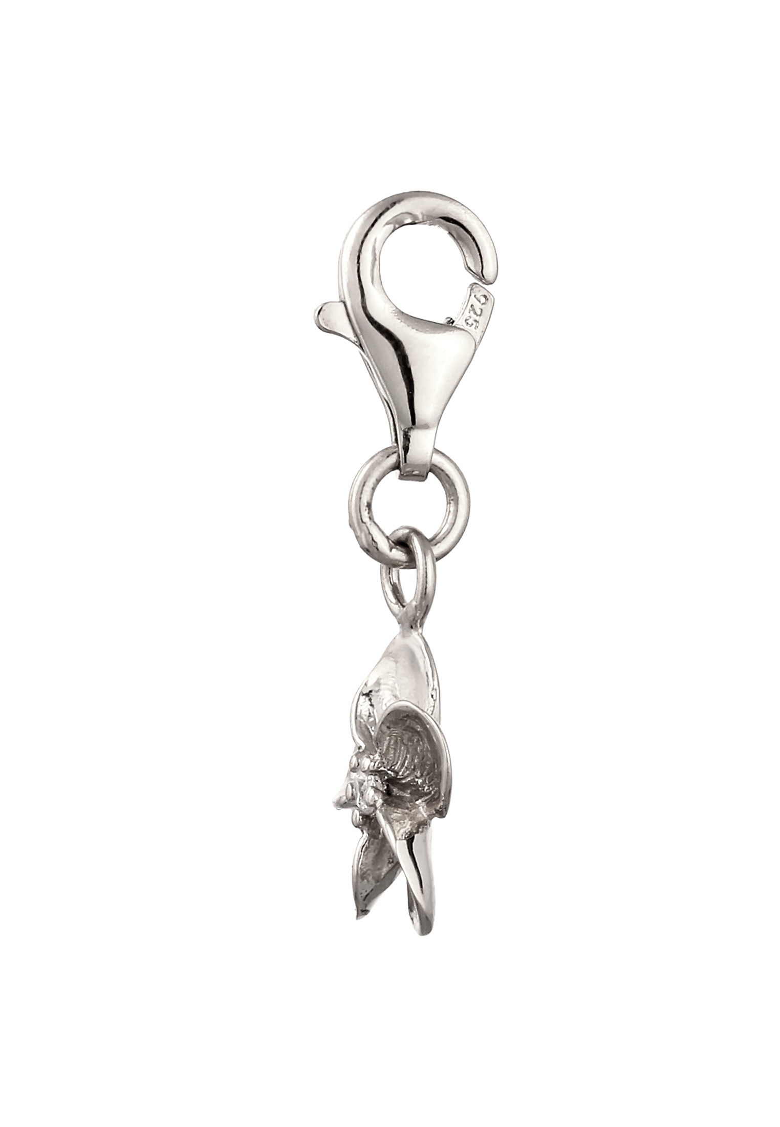Elli Charm-Einhänger »Charm Frangipani Blume Stein Zirkonia Weiß 925 Sterling Silber«