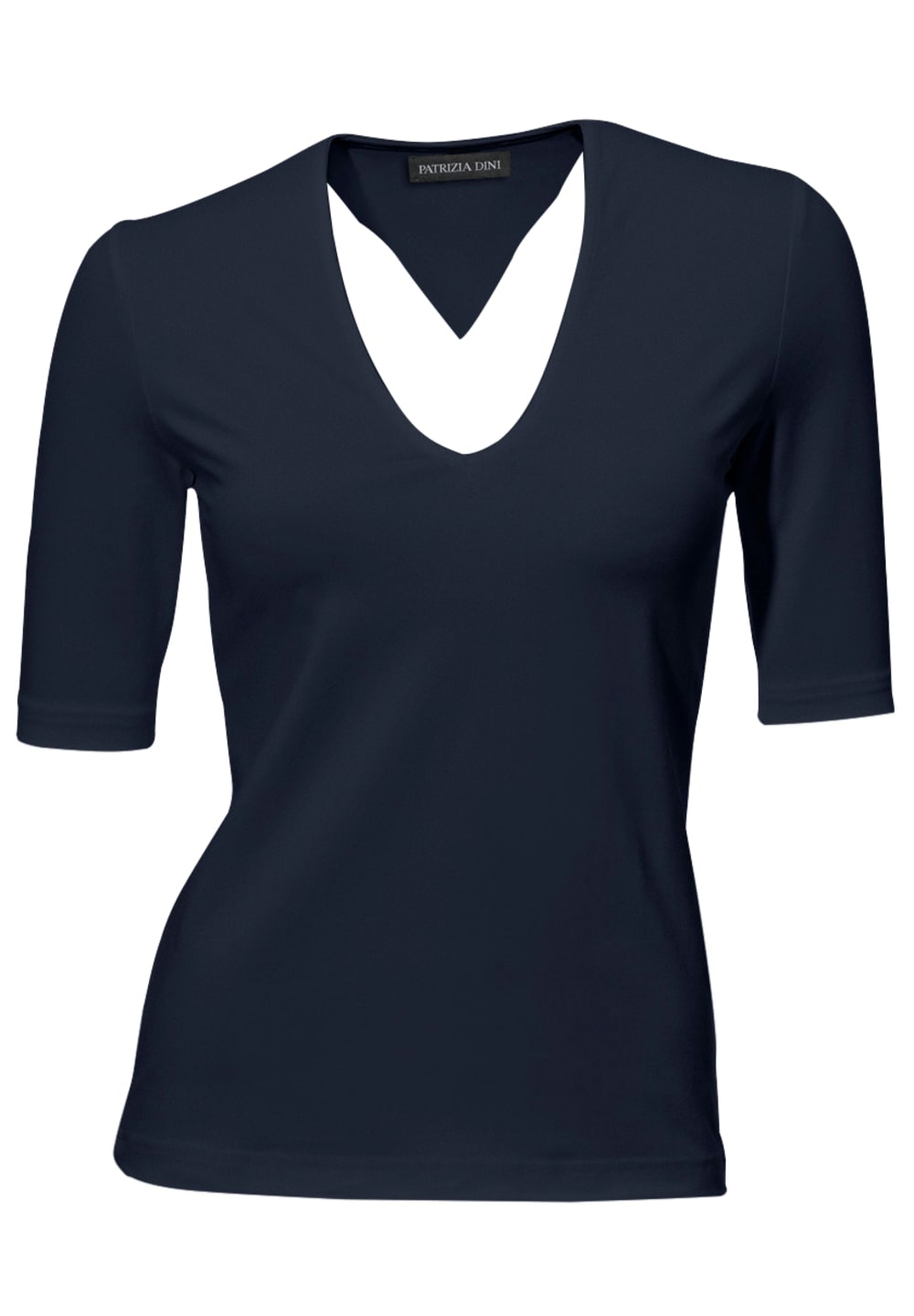 heine T-Shirt »V-Shirt Kurzarmshirt mit Halbarm«
