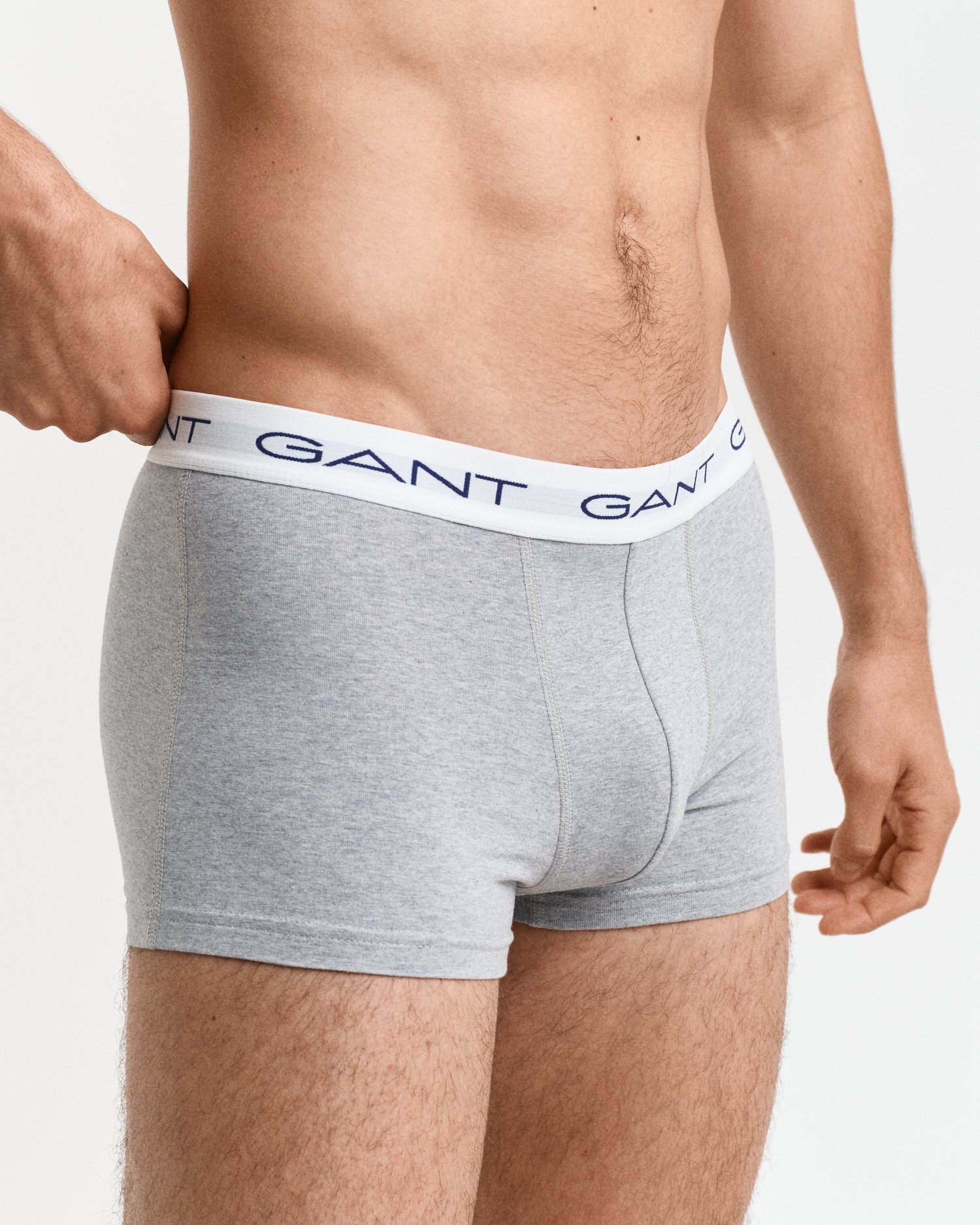 Gant Boxershorts, (Packung, 3 St., 3), mit elastischem Logobund