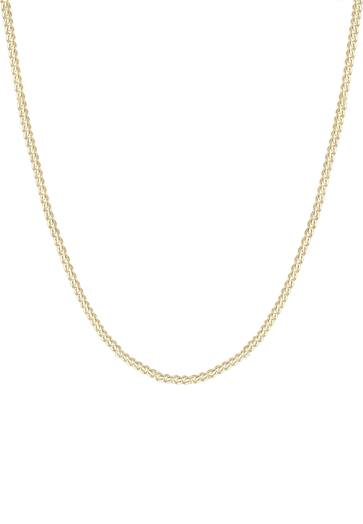 Elli Premium Kette ohne Anhänger »Halskette Basic Panzerkette Klassisch Elegant 375 Gelbgold«