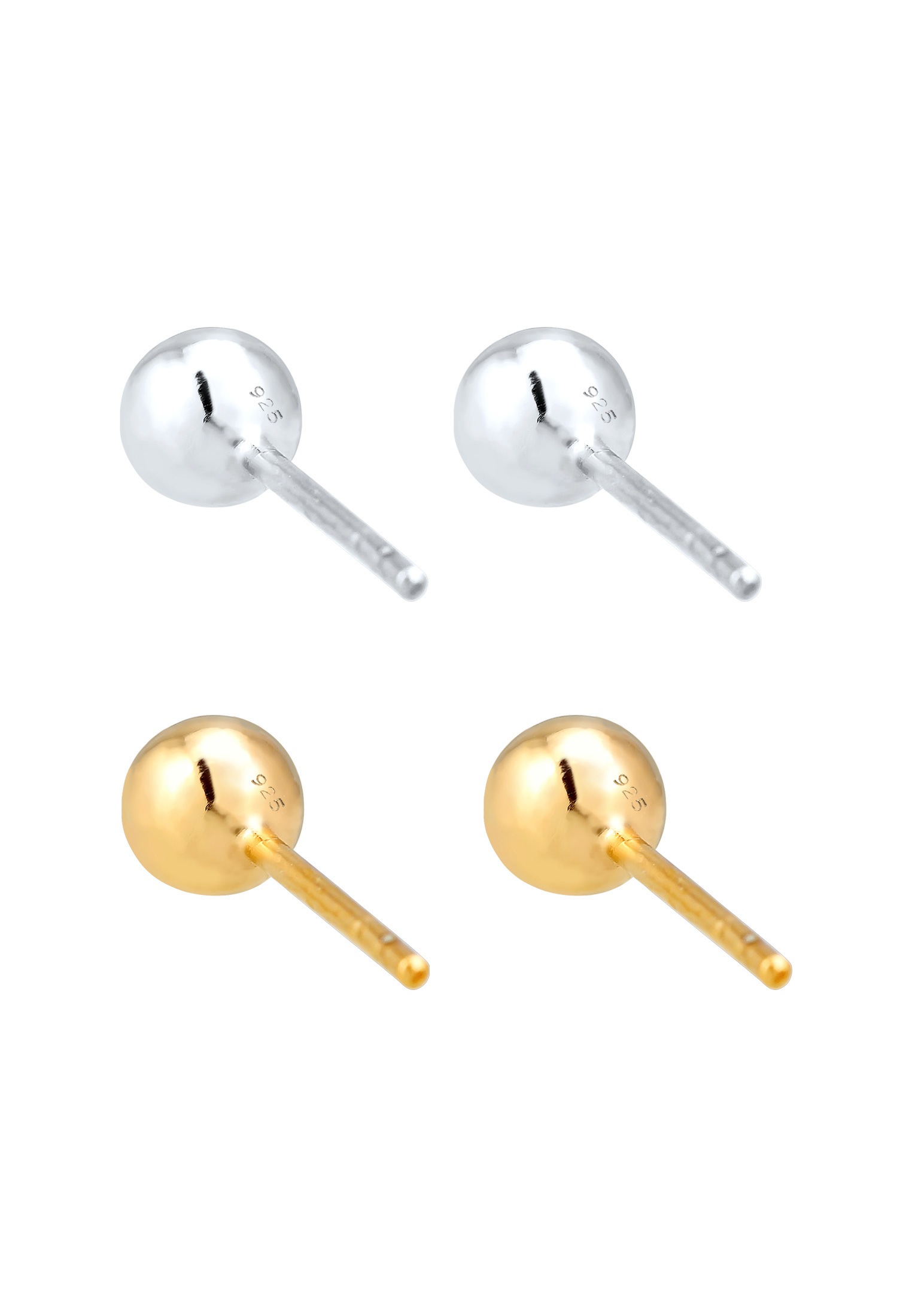 Elli Ohrstecker-Set »Ohrringe Ohrringe Kugel 2er Set 925 Sterling Silber bicolor«