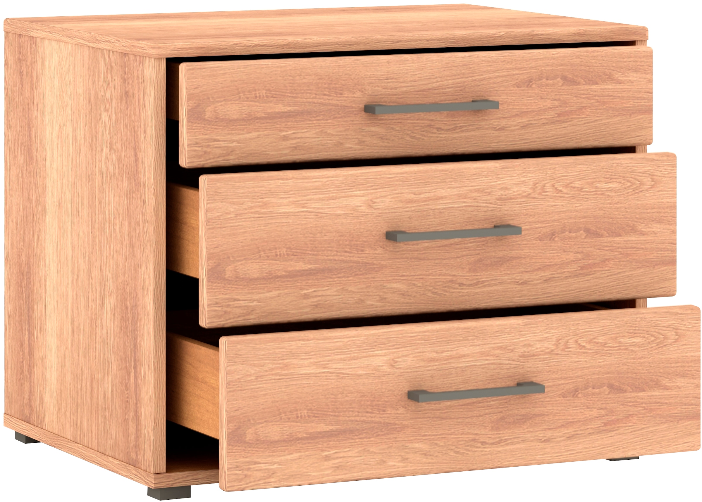Musterring Nachtkommode »Sorrent Nachttisch, Nachtschrank, mit Schubladen, teilmassiv, 60 cm«, (Set, mit Selbsteinzug und Dämpfung, MADE IN GERMANY)
