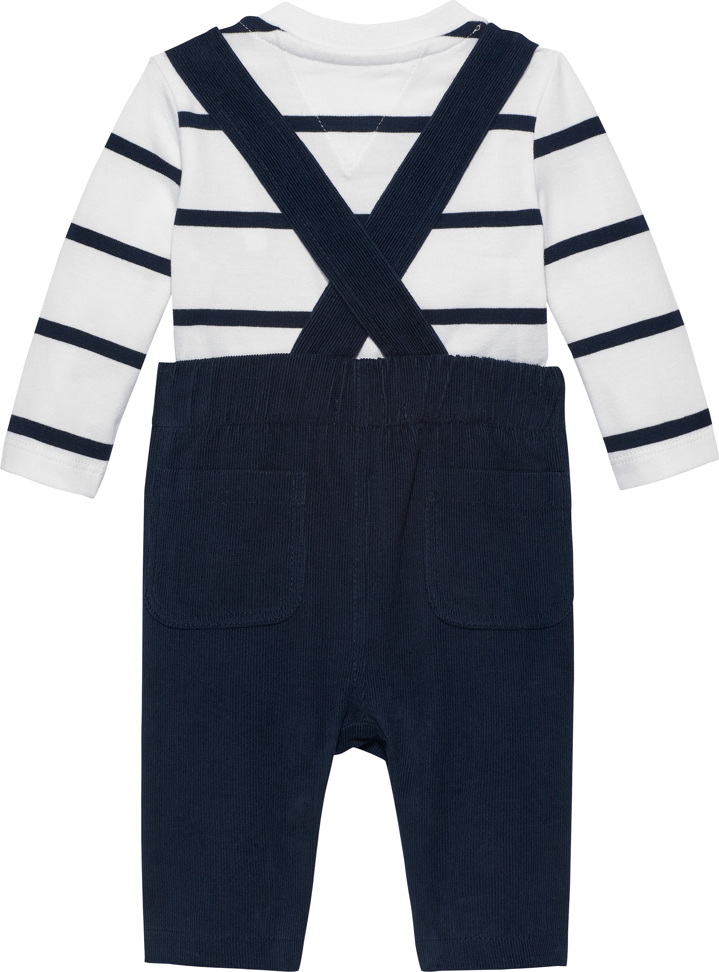 Tommy Hilfiger Langarmshirt & Hose »BABY CORD DUNGAREE SET« 2 Stk. tlg. für Babys