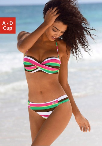 Buffalo Bügel-Bandeau-Bikini, mit farbenfrohen Streifen kaufen