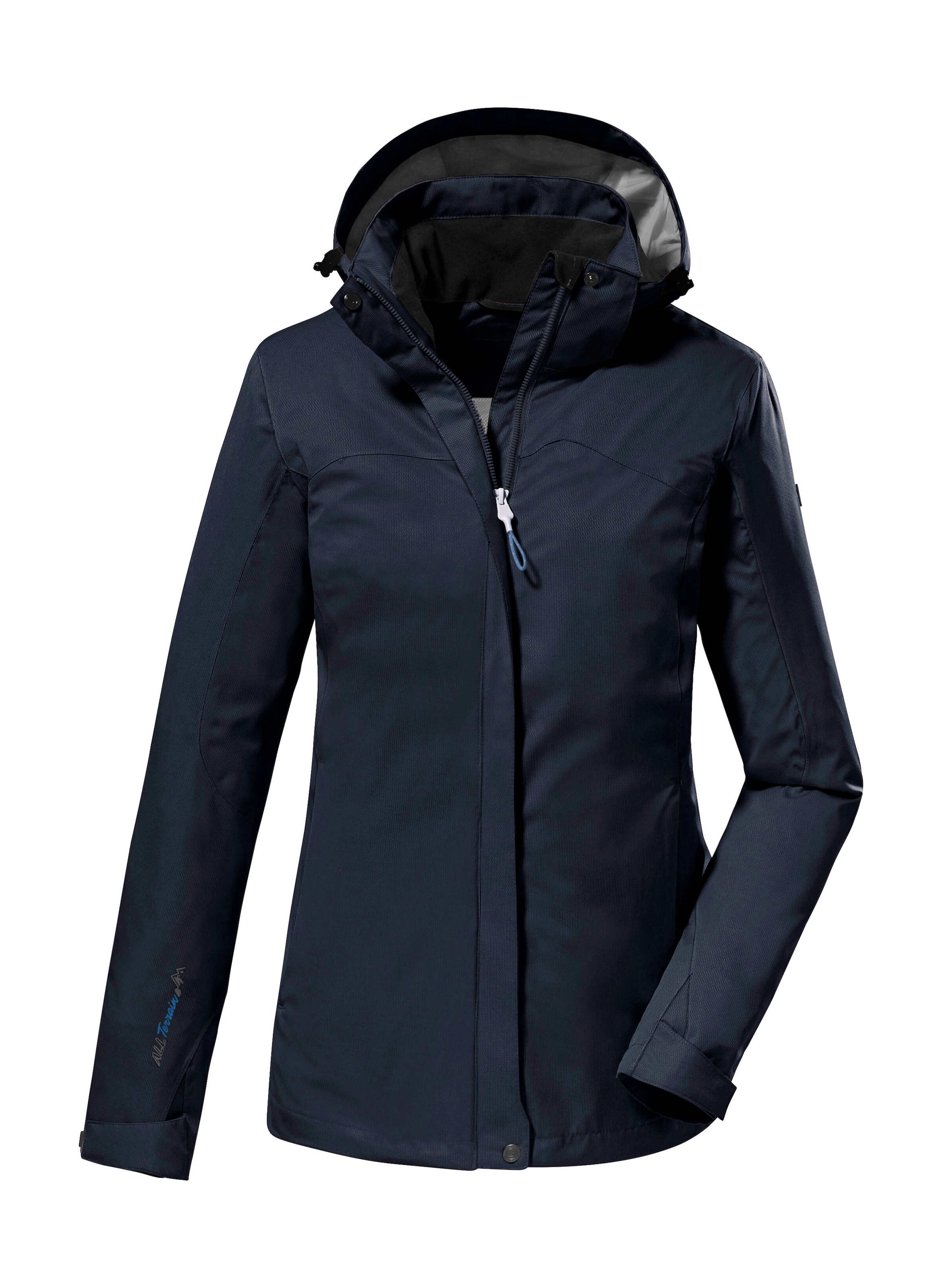 Killtec Outdoorjacke »KOS 133 WMN JCKT«, Wasser- und winddichte Damenjacke mit abnehmbarer Kapuze, PFAS-frei